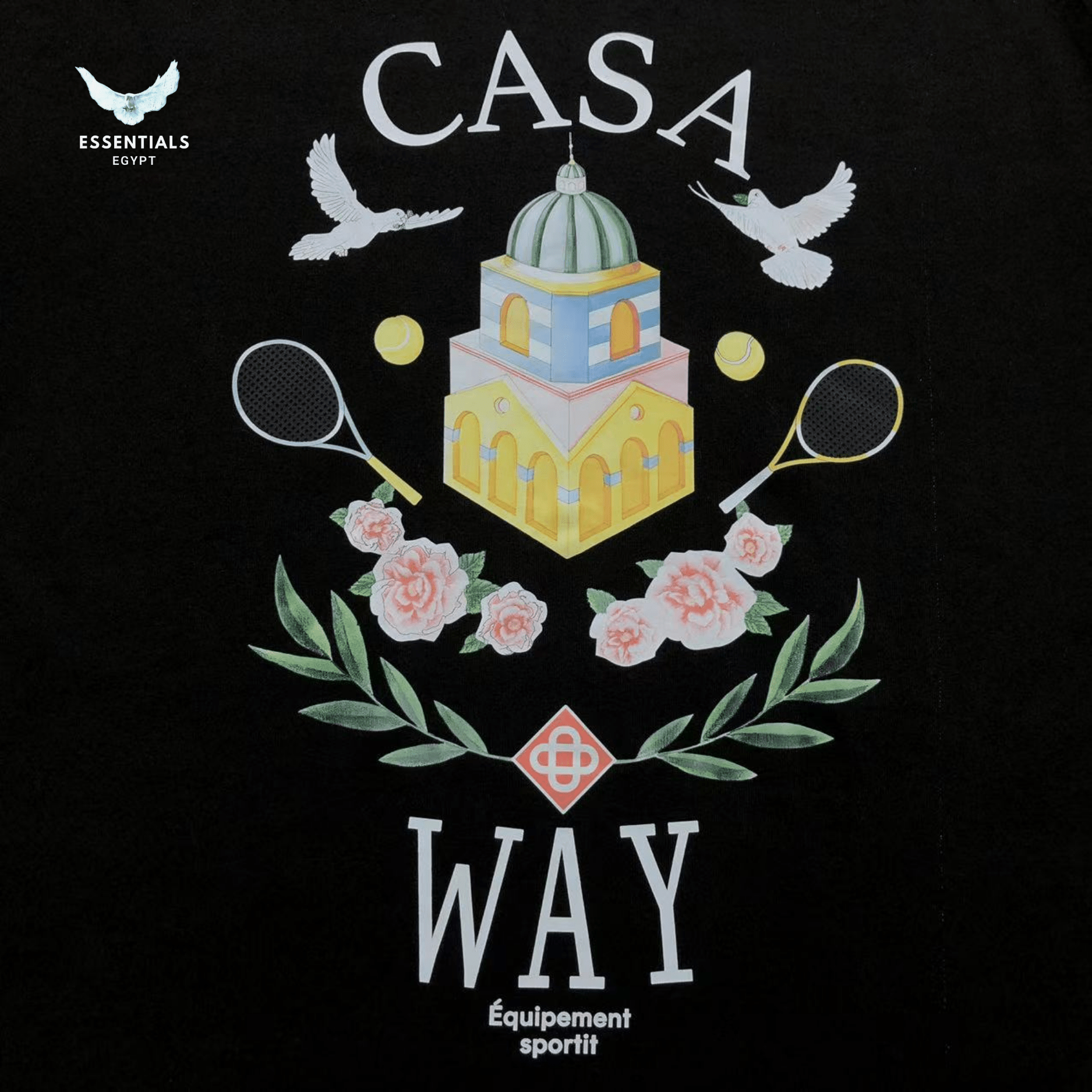 Casablanca T-Shirt – Casa Way Graphic - ESSENTIALS EGYPT