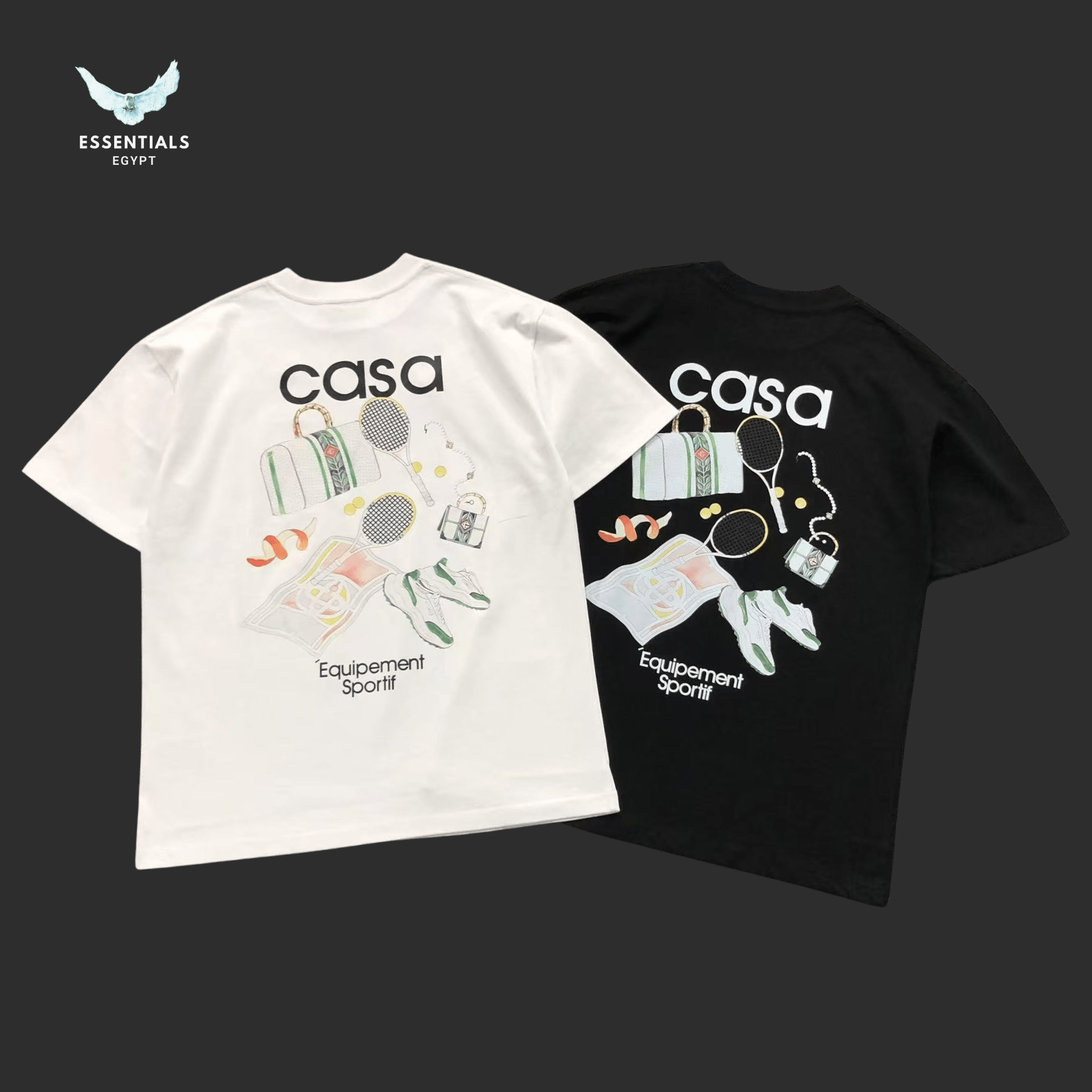 Casablanca T-Shirt – Experimental Sport Print - ESSENTIALS EGYPT