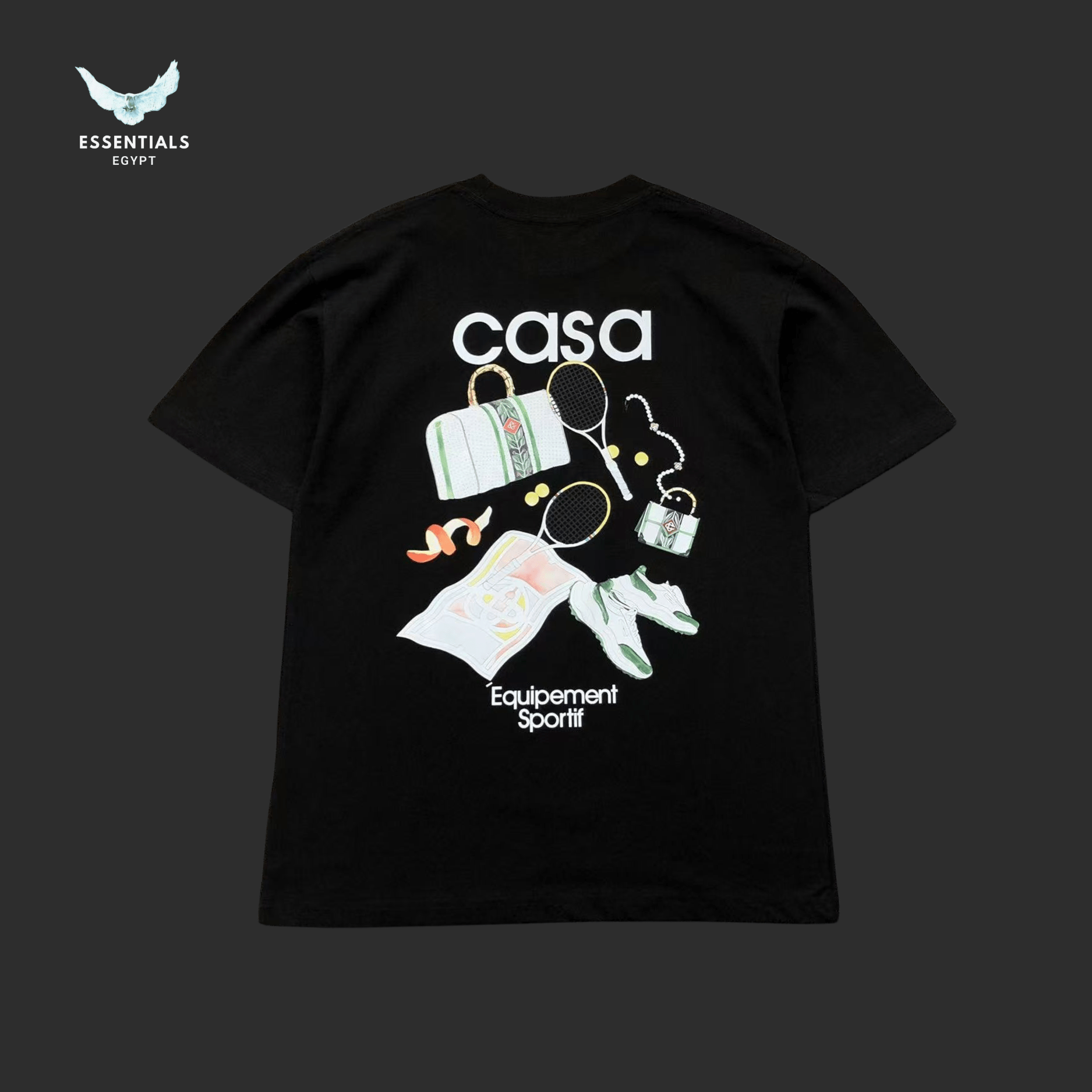 Casablanca T-Shirt – Experimental Sport Print - ESSENTIALS EGYPT