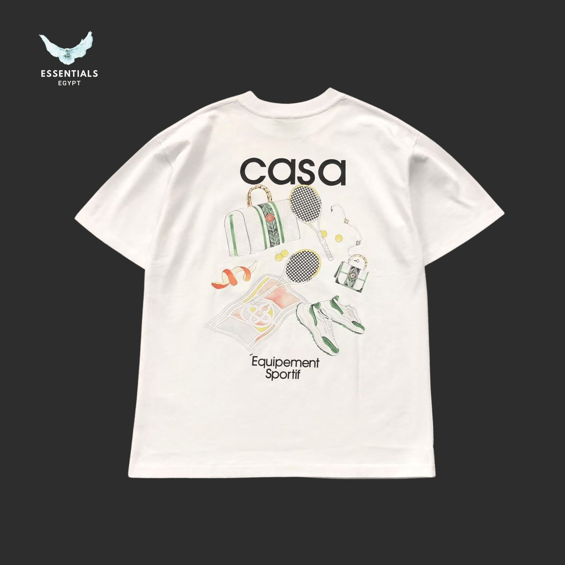Casablanca T-Shirt – Experimental Sport Print - ESSENTIALS EGYPT
