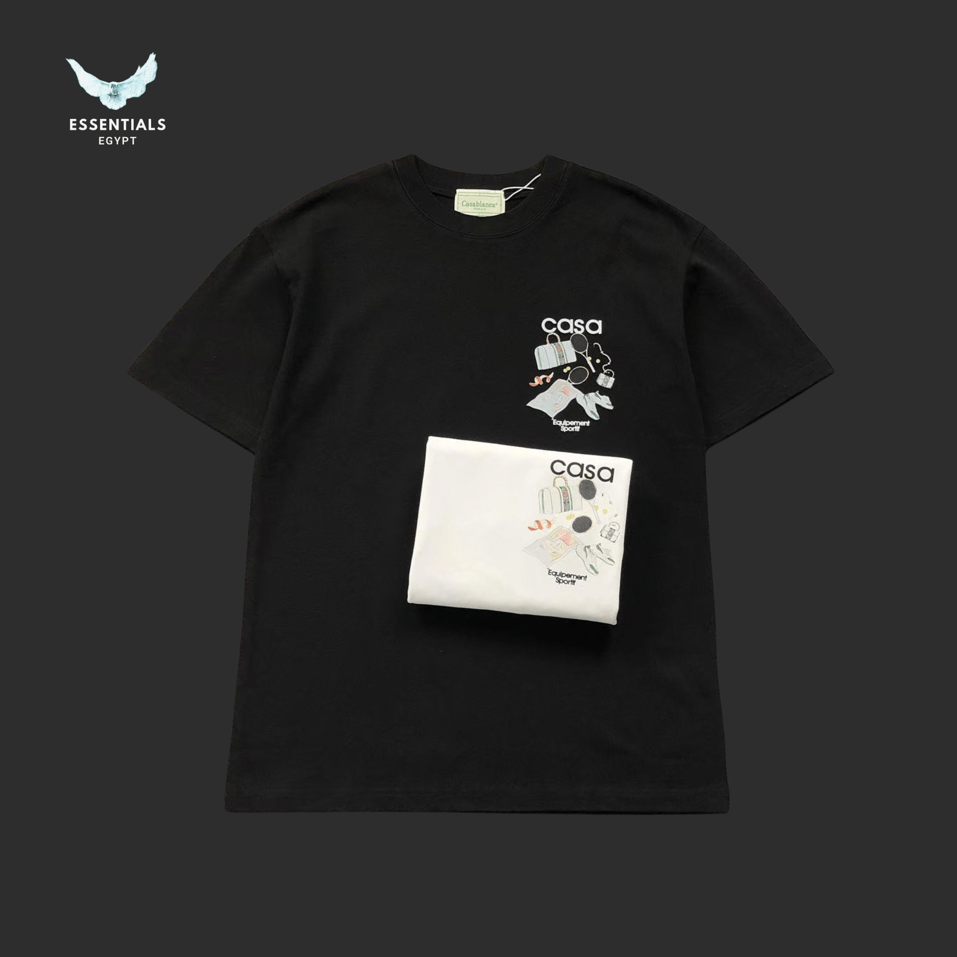 Casablanca T-Shirt – Experimental Sport Print - ESSENTIALS EGYPT