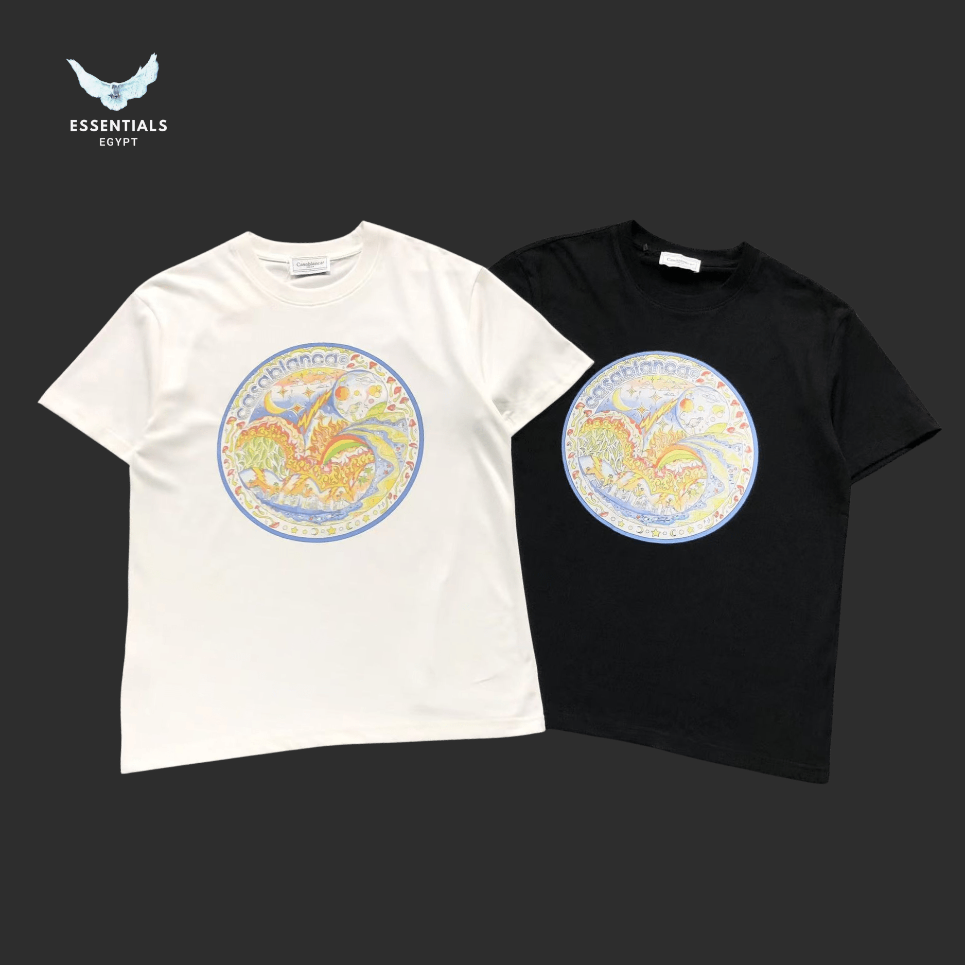 Casablanca T-Shirt – Golden Fruit Crest - ESSENTIALS EGYPT