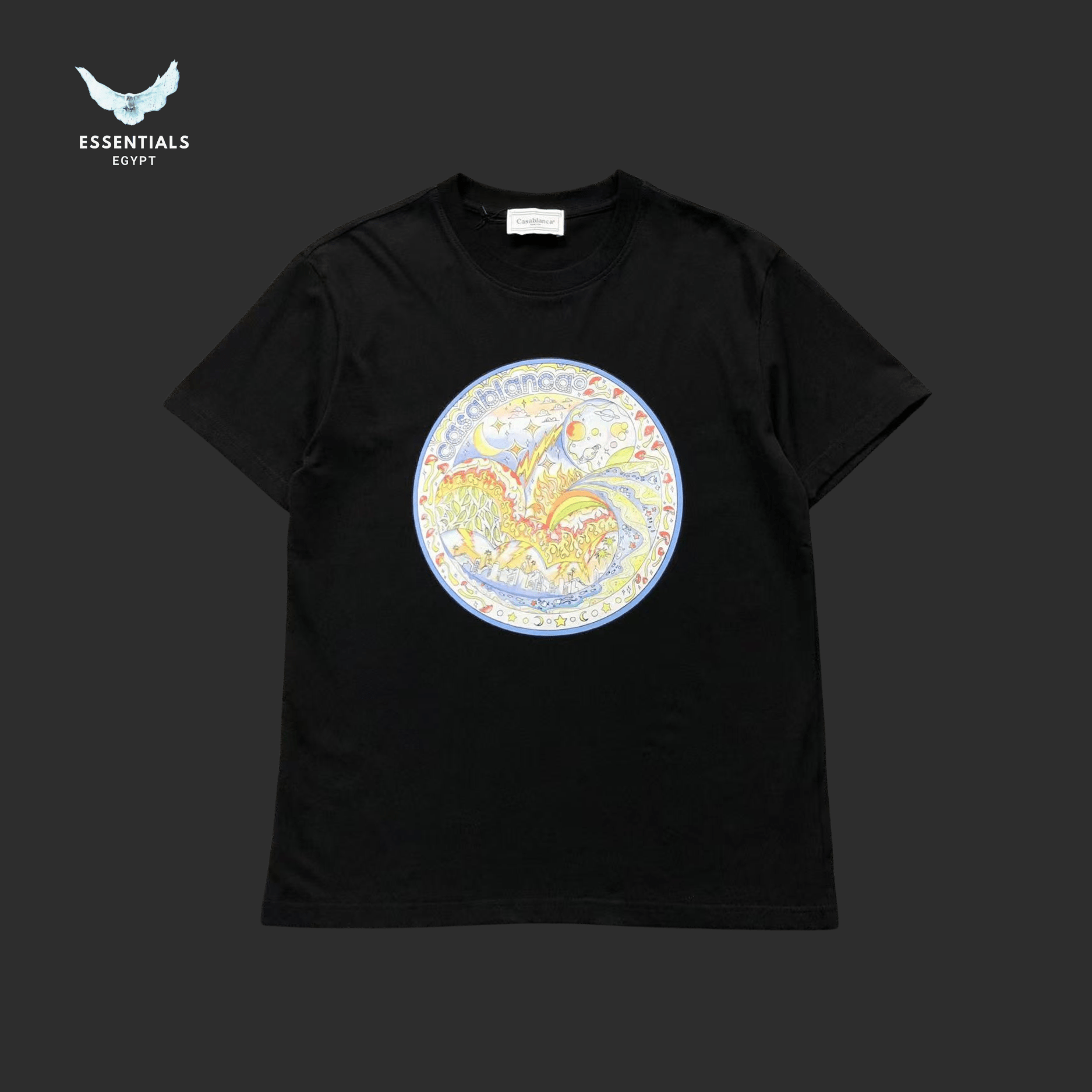 Casablanca T-Shirt – Golden Fruit Crest - ESSENTIALS EGYPT