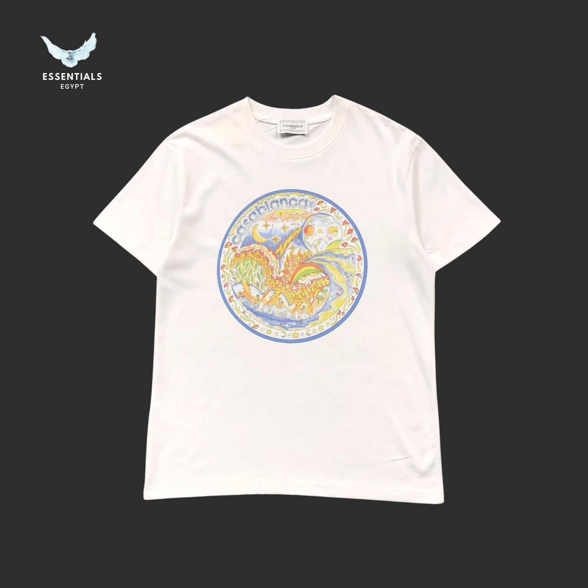 Casablanca T-Shirt – Golden Fruit Crest - ESSENTIALS EGYPT