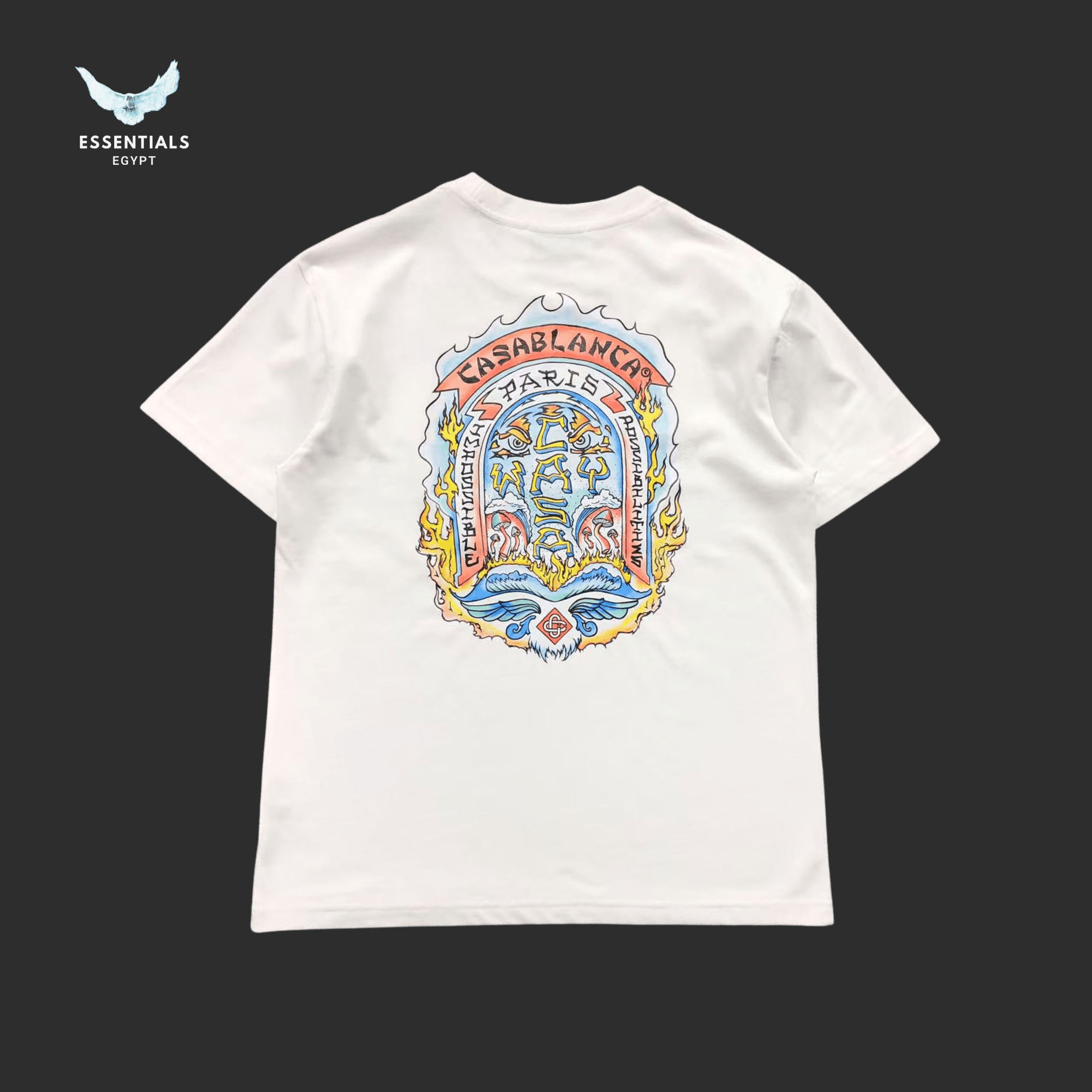 Casablanca T-Shirt – Arch Mosaic Graphic - ESSENTIALS EGYPT
