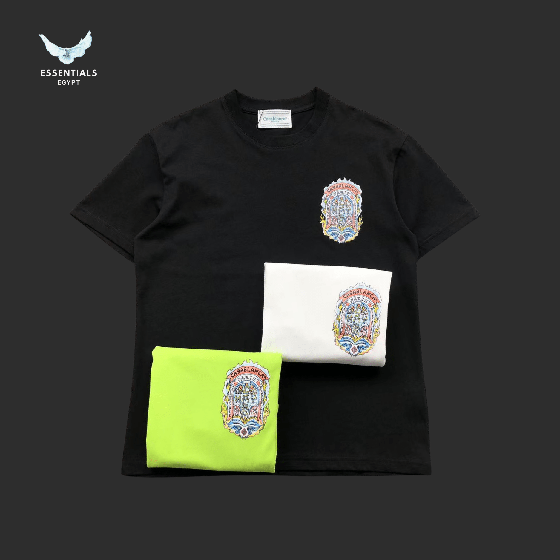 Casablanca T-Shirt – Arch Mosaic Graphic - ESSENTIALS EGYPT