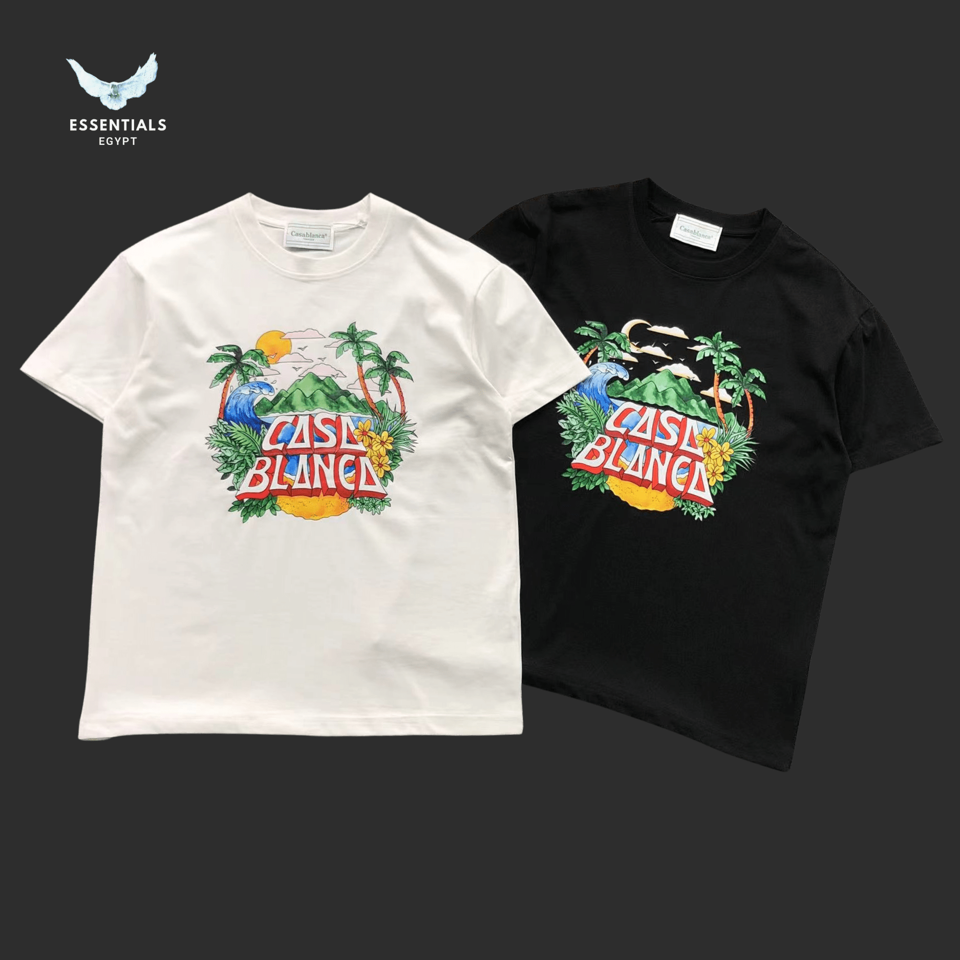 Casablanca T-Shirt – Tropical Logo - ESSENTIALS EGYPT