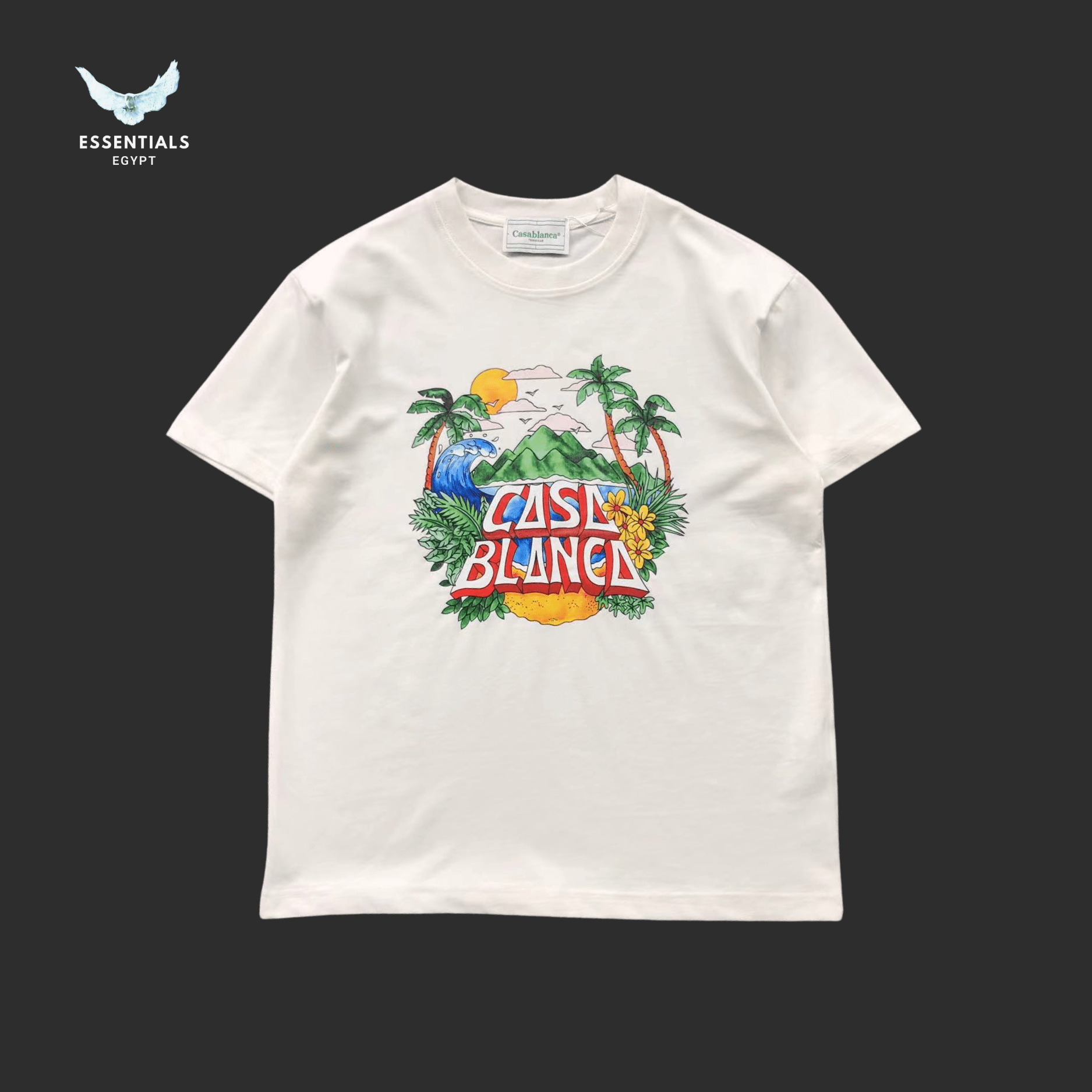Casablanca T-Shirt – Tropical Logo - ESSENTIALS EGYPT