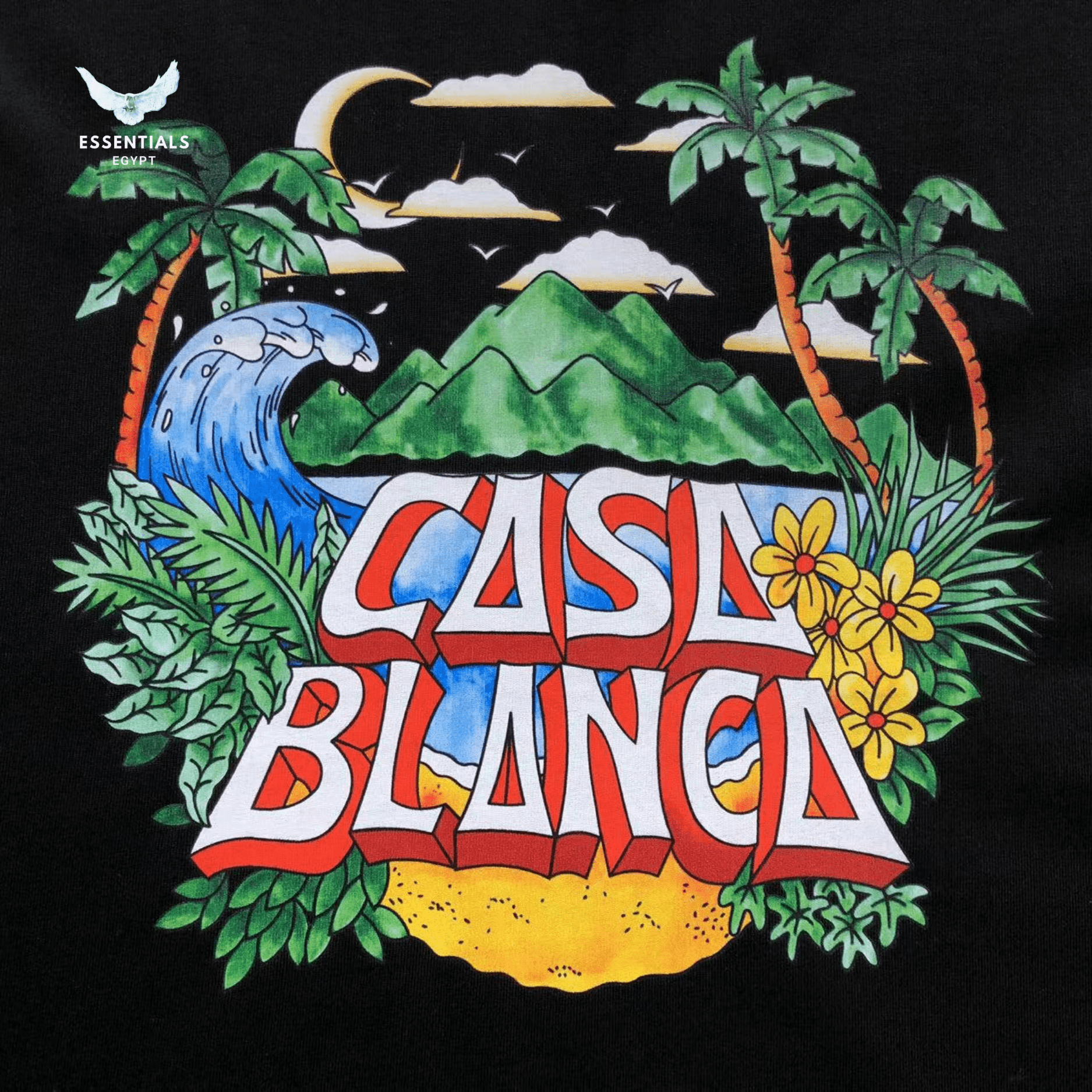 Casablanca T-Shirt – Tropical Logo - ESSENTIALS EGYPT