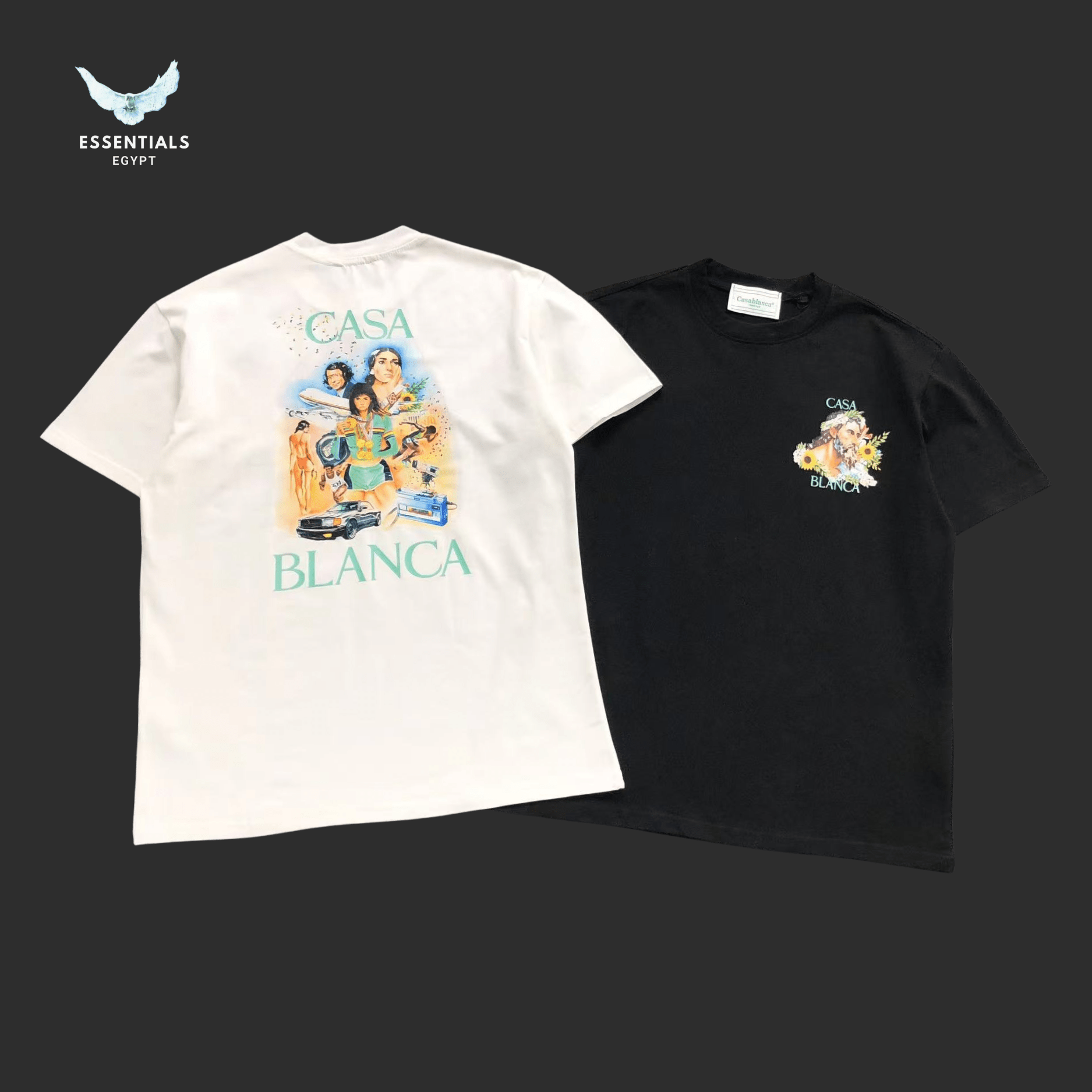 Casablanca T-Shirt – Multi Character Print - ESSENTIALS EGYPT