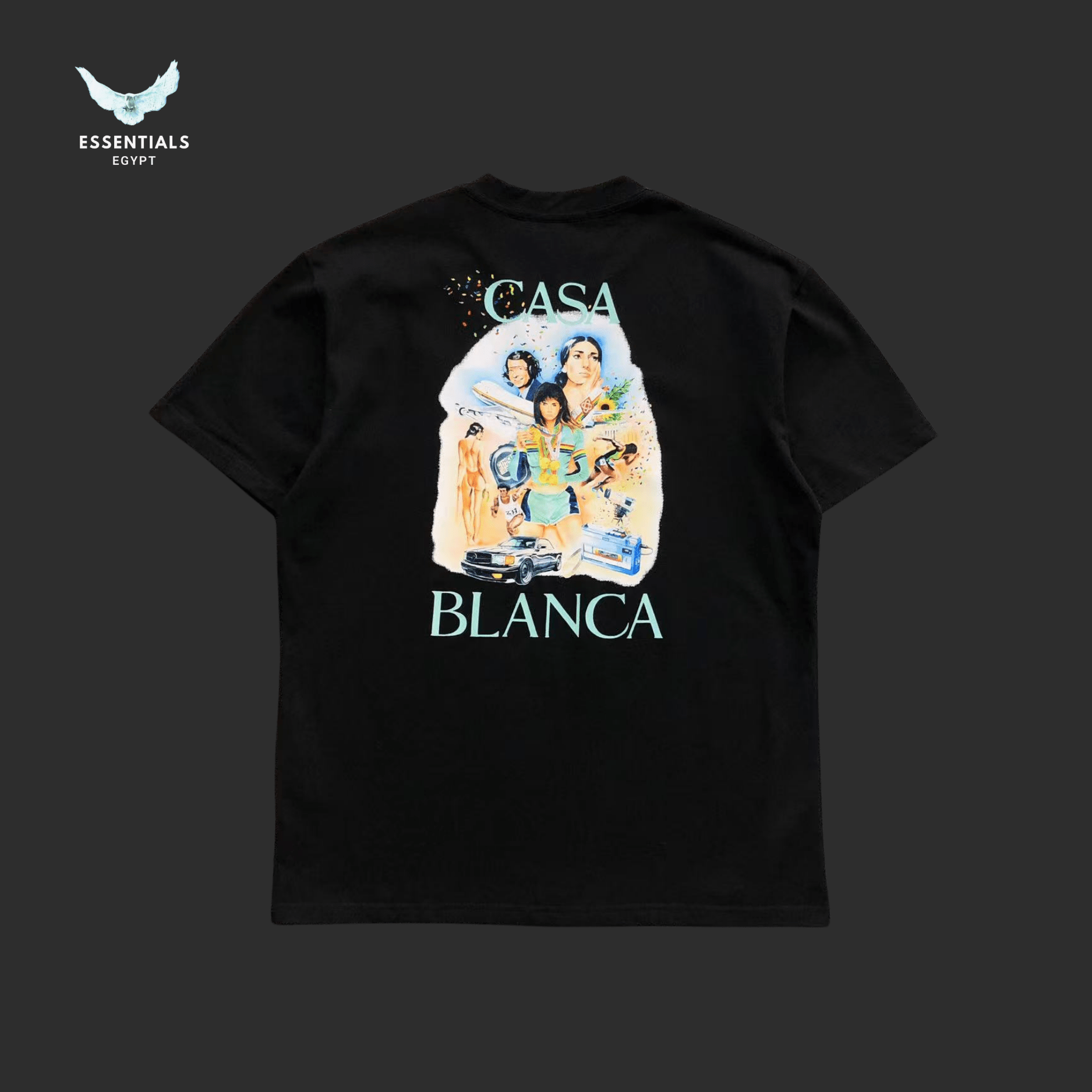 Casablanca T-Shirt – Multi Character Print - ESSENTIALS EGYPT