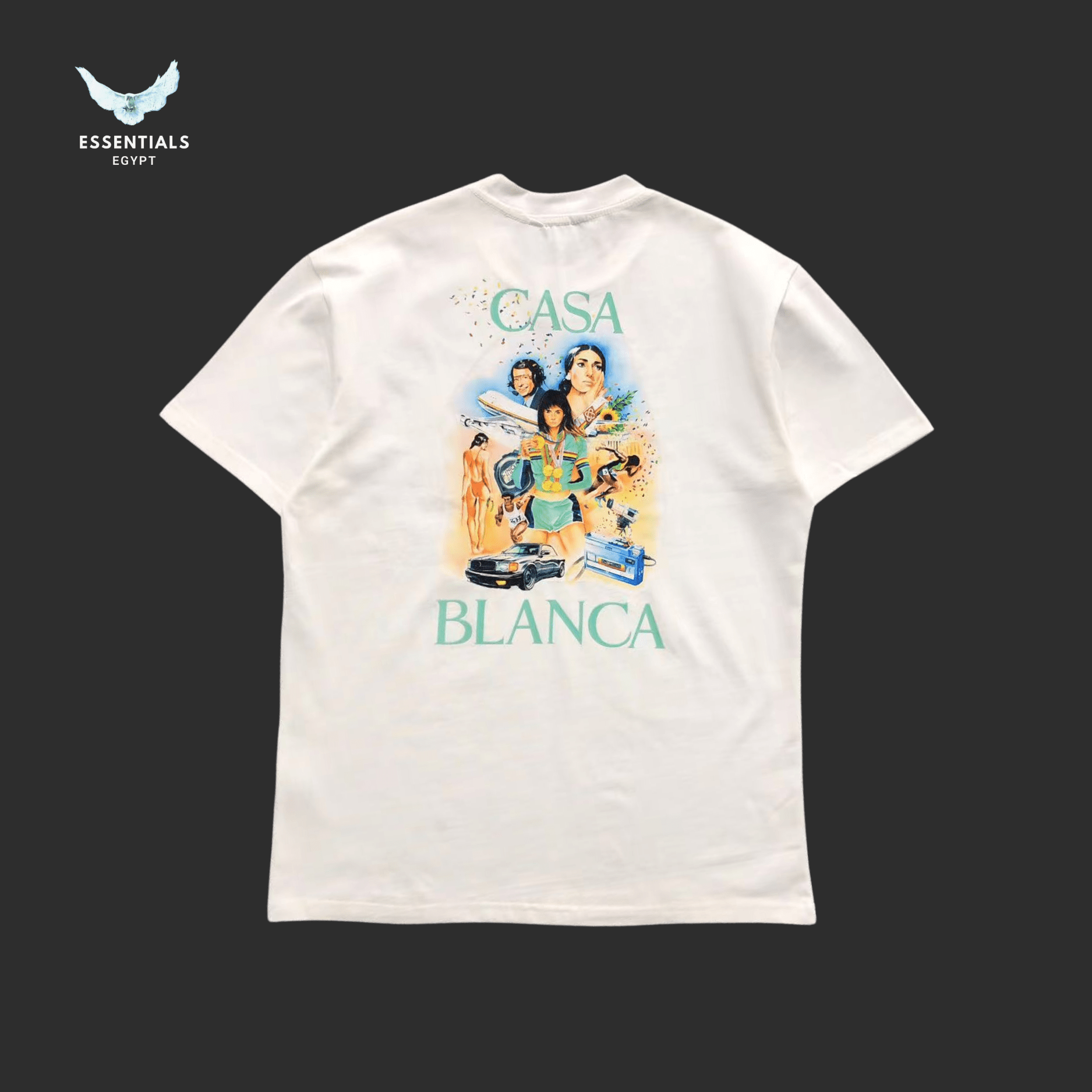 Casablanca T-Shirt – Multi Character Print - ESSENTIALS EGYPT
