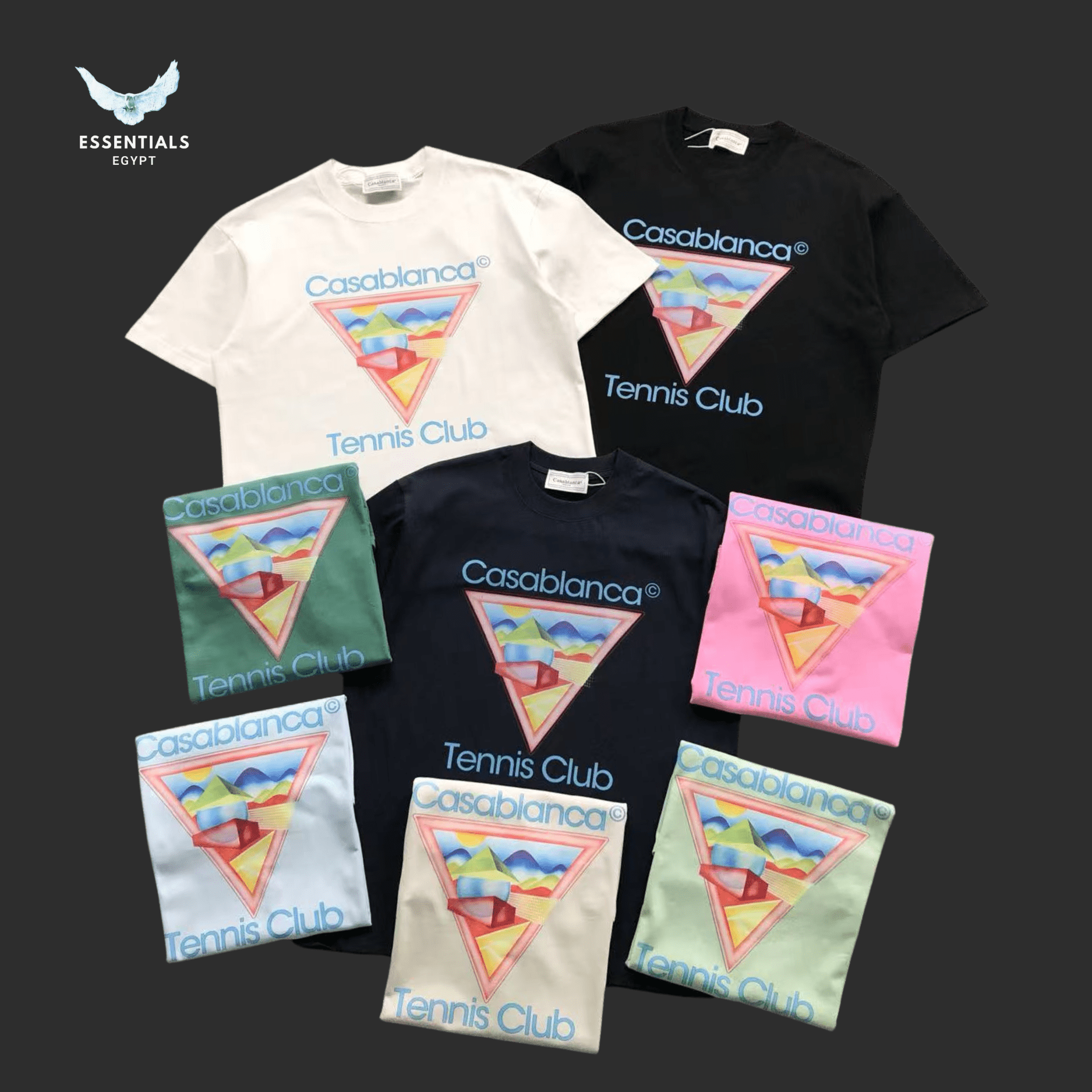 Casablanca T-Shirt – Rainbow Triangle Pack - ESSENTIALS EGYPT