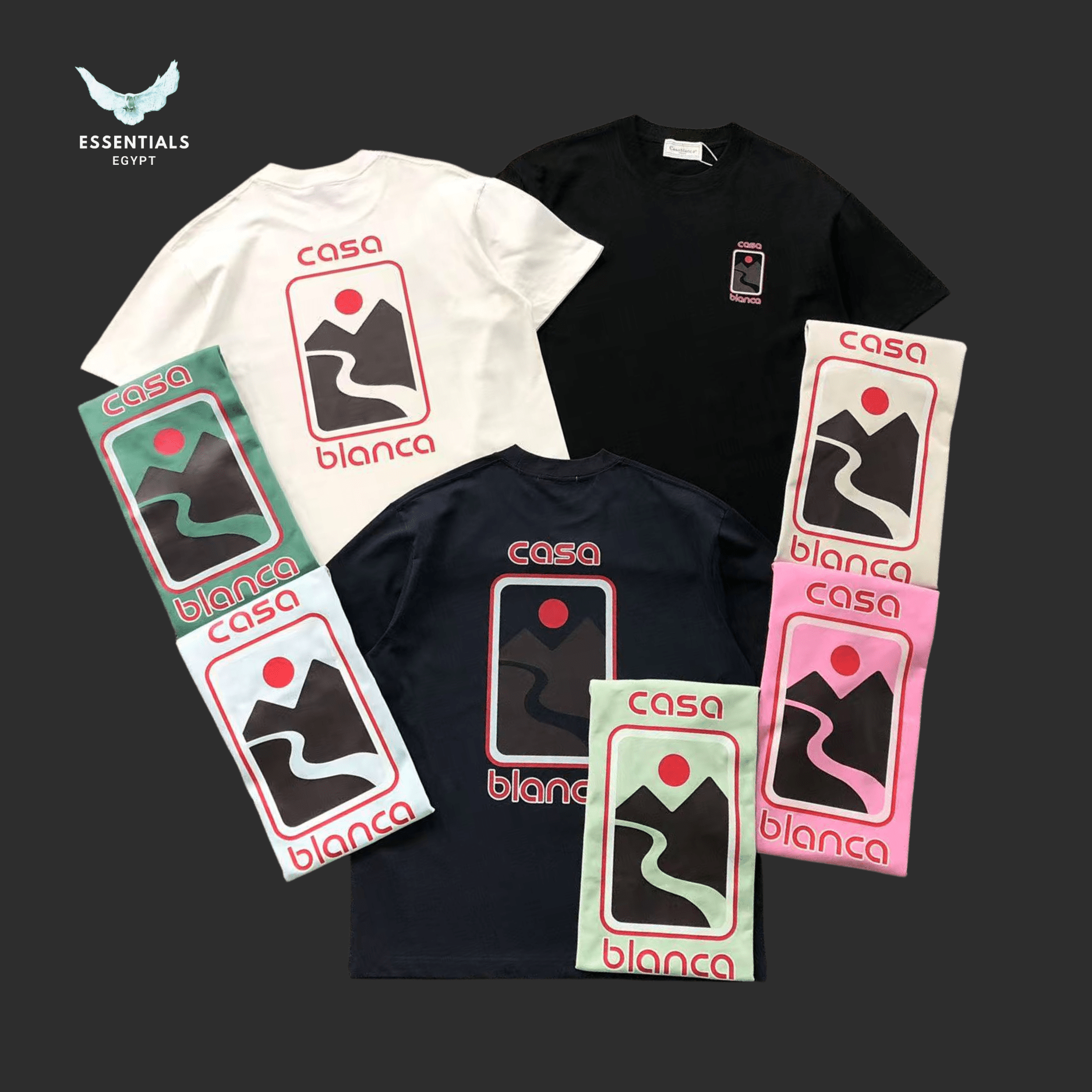 Casablanca Sunset Valley T-Shirt - ESSENTIALS EGYPT