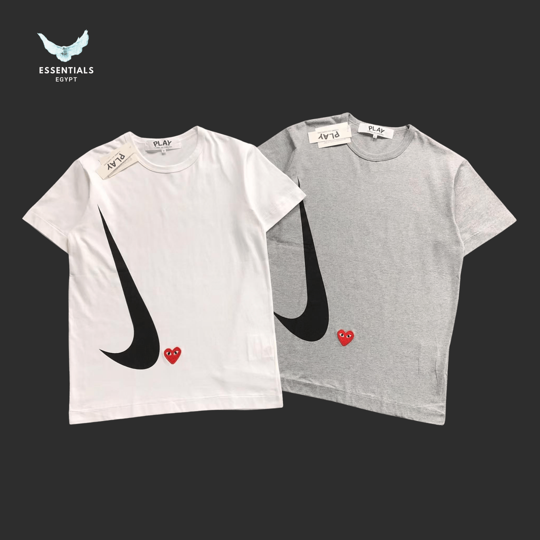 CDG x Nike T-Shirt – Heart & Swoosh - ESSENTIALS EGYPT