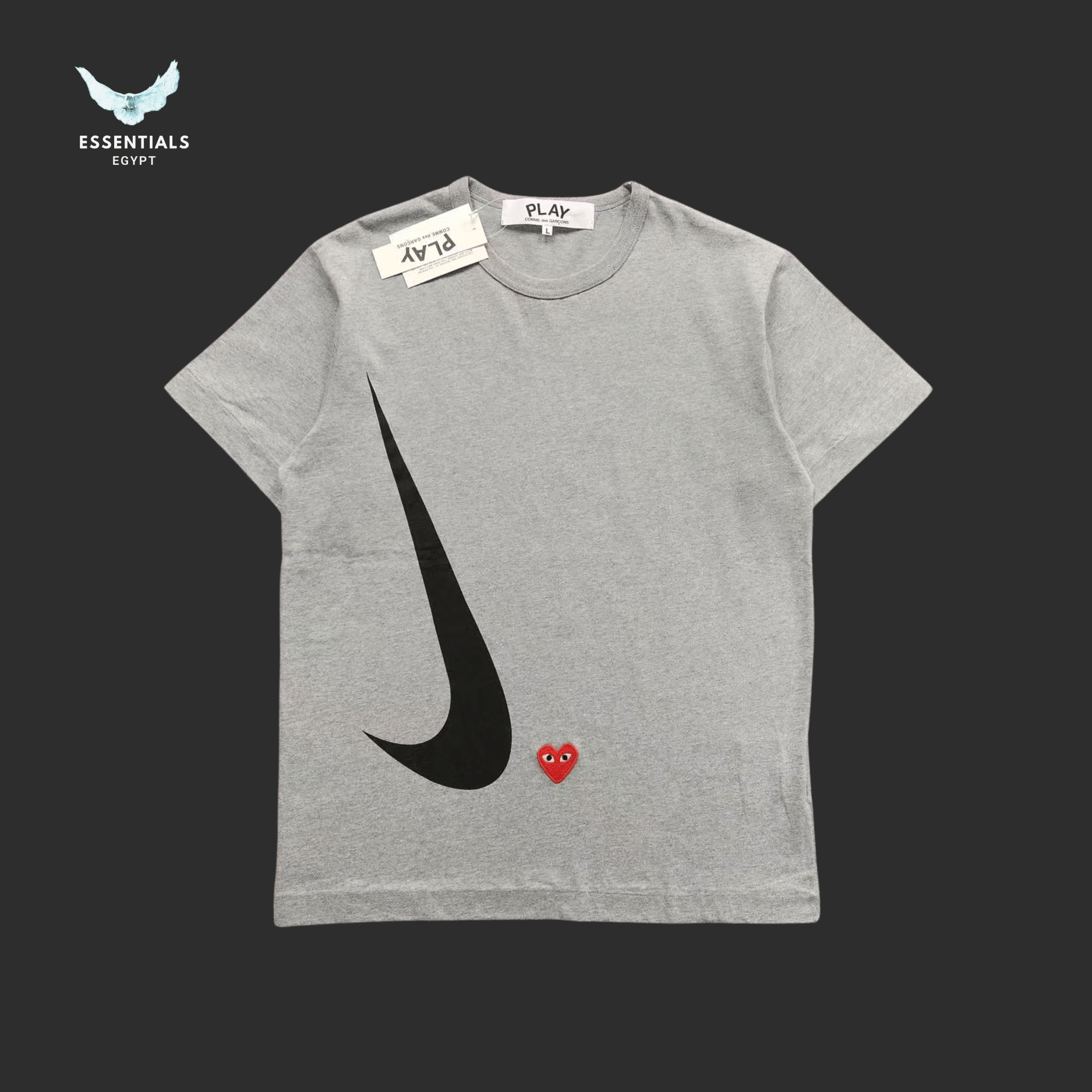 CDG x Nike T-Shirt – Heart & Swoosh - ESSENTIALS EGYPT