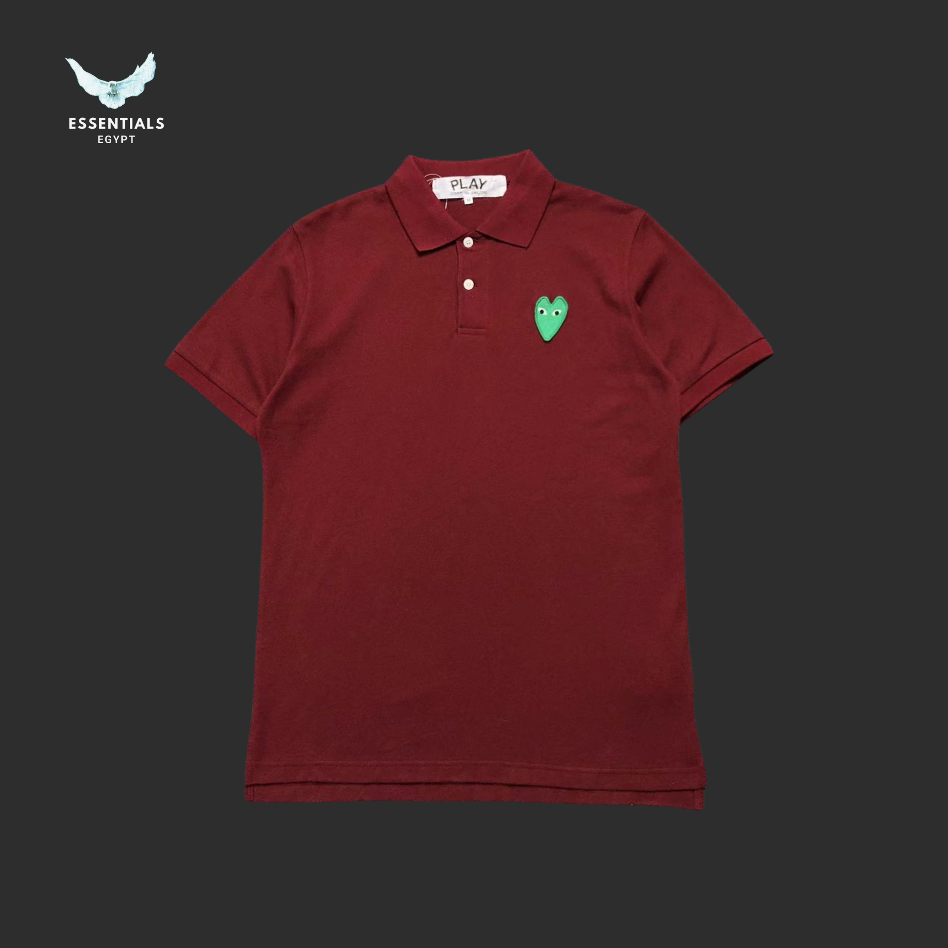 CDG Play Polo – Green Heart Logo