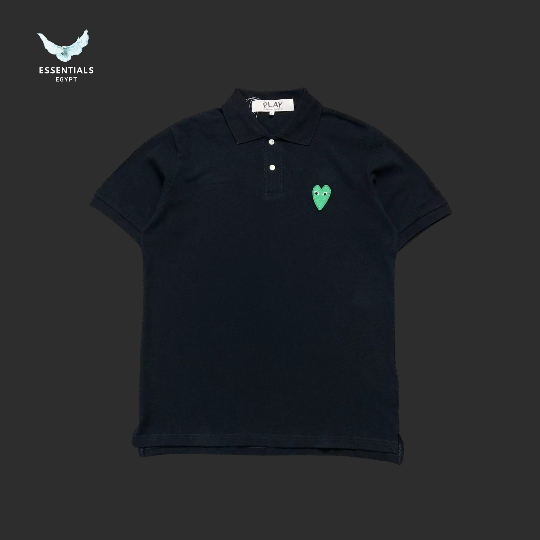 CDG Play Polo – Green Heart Logo