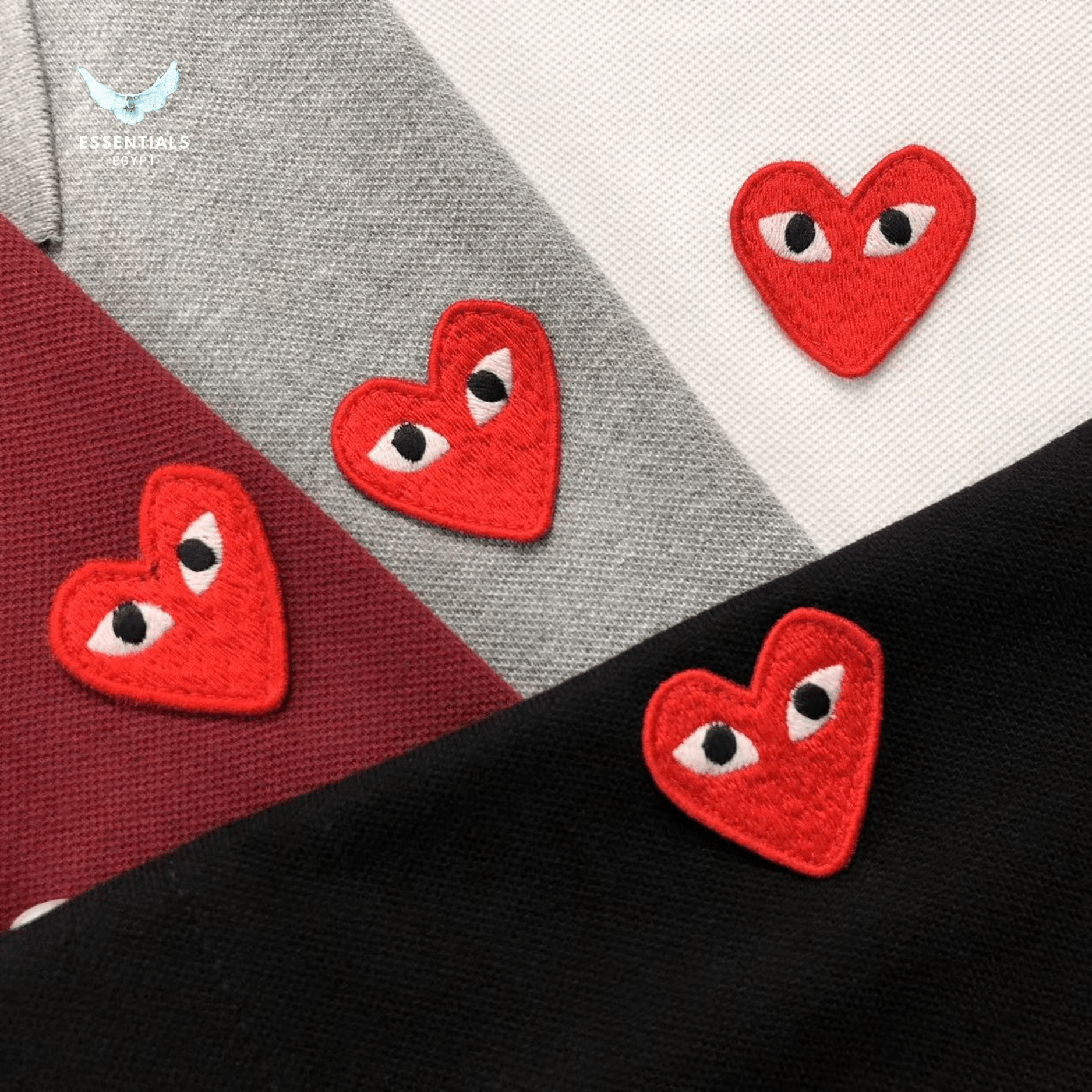 CDG Play Polo – Multi Heart Logo - ESSENTIALS EGYPT