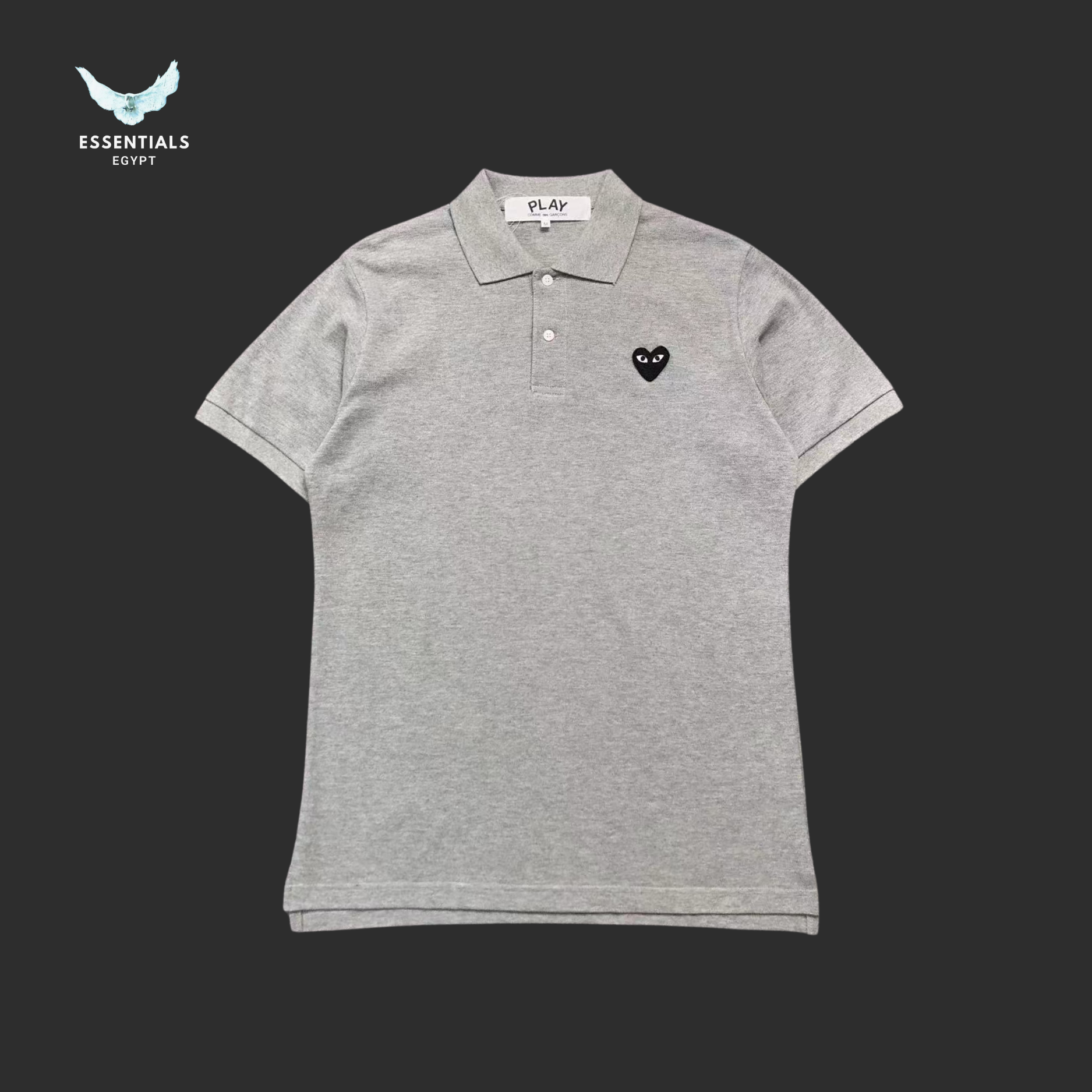 CDG Play Polo – Navy Heart Logo