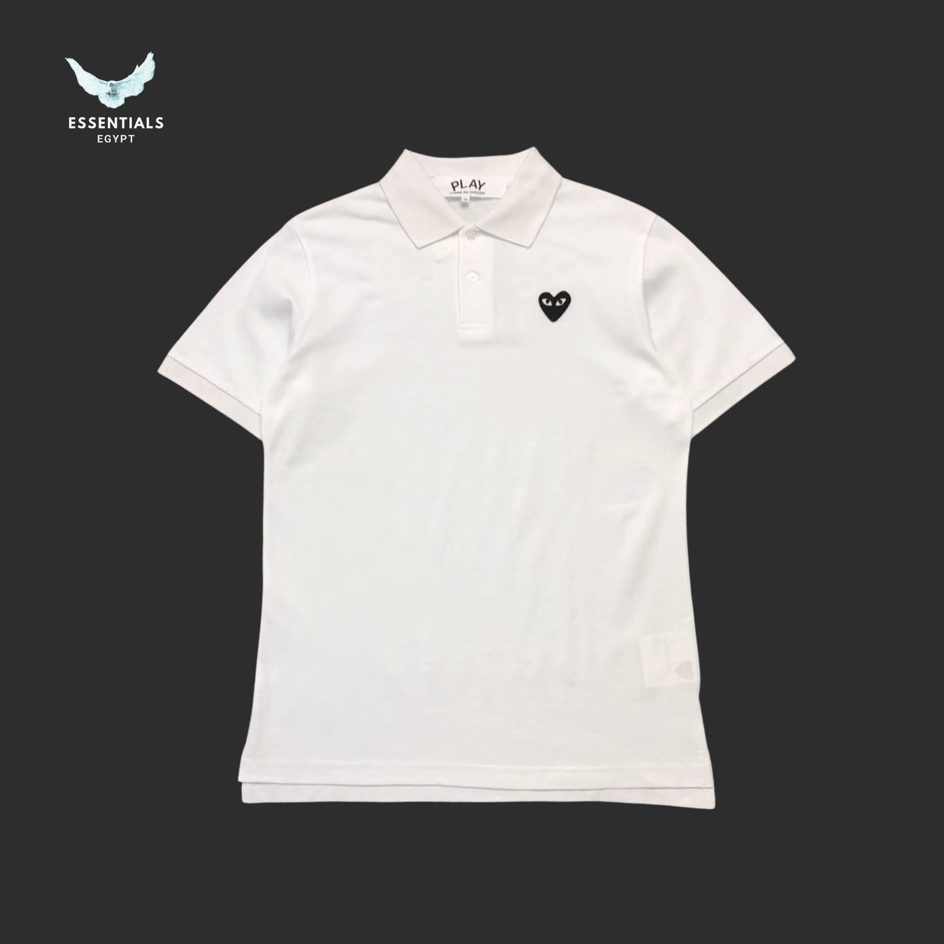 CDG Play Polo – Navy Heart Logo - ESSENTIALS EGYPT