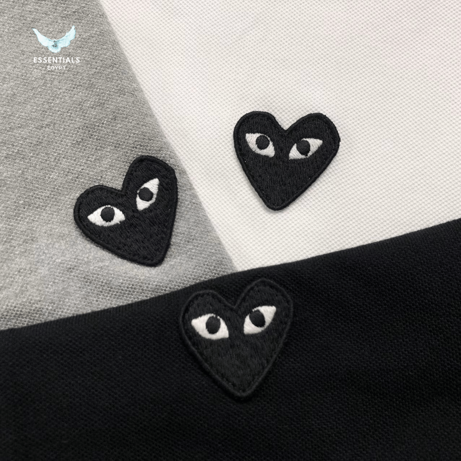 CDG Play Polo – Navy Heart Logo - ESSENTIALS EGYPT