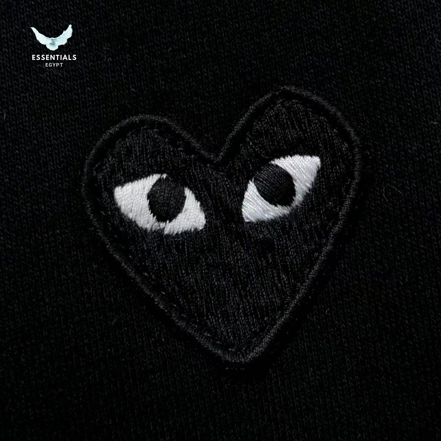 CDG Play Shorts – Plain Black Logo