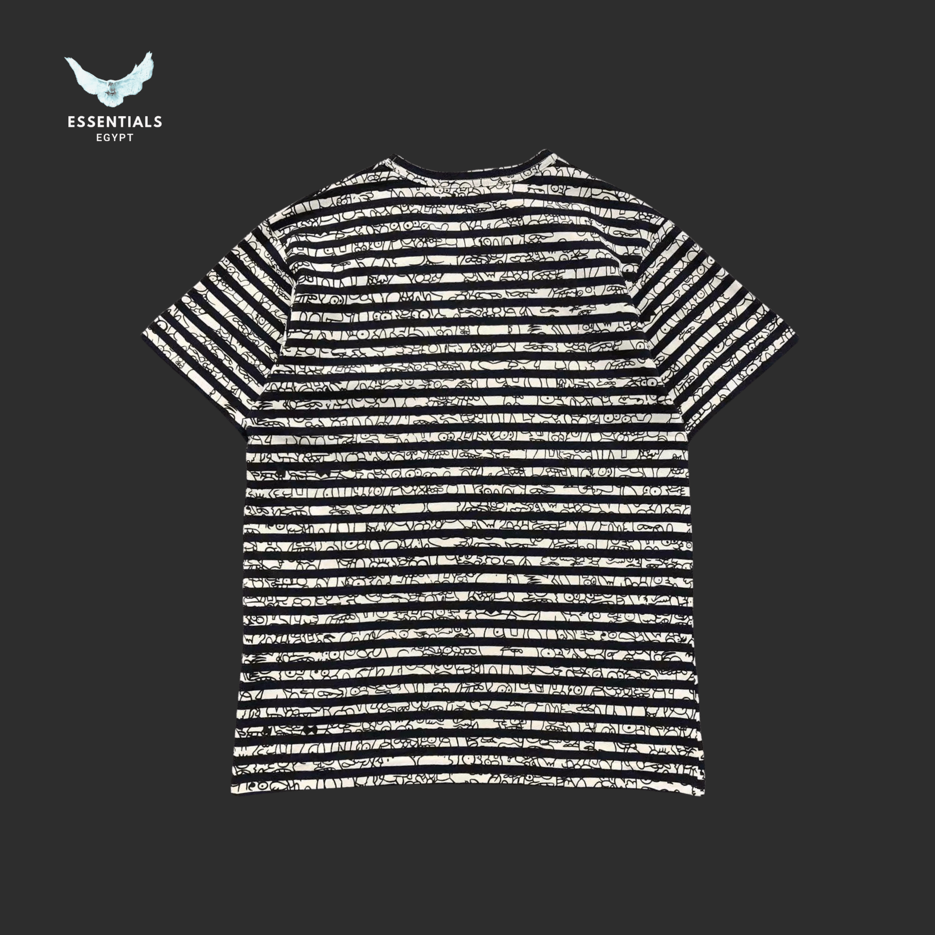 CDG Play T-Shirt – Red Heart Stripe - ESSENTIALS EGYPT