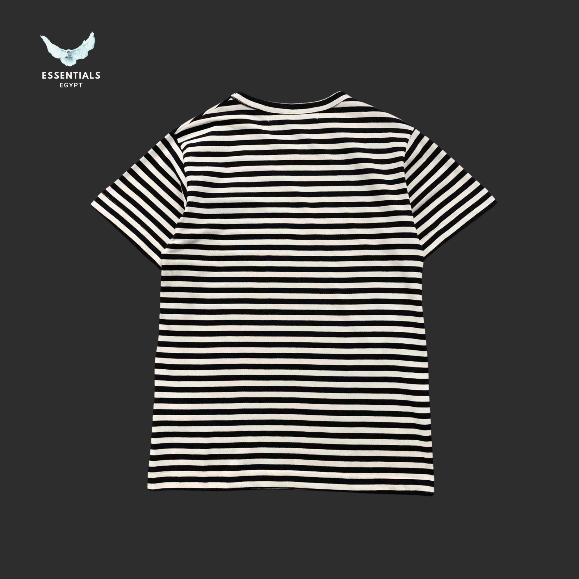 CDG Play T-Shirt – Blue Heart Stripe - ESSENTIALS EGYPT