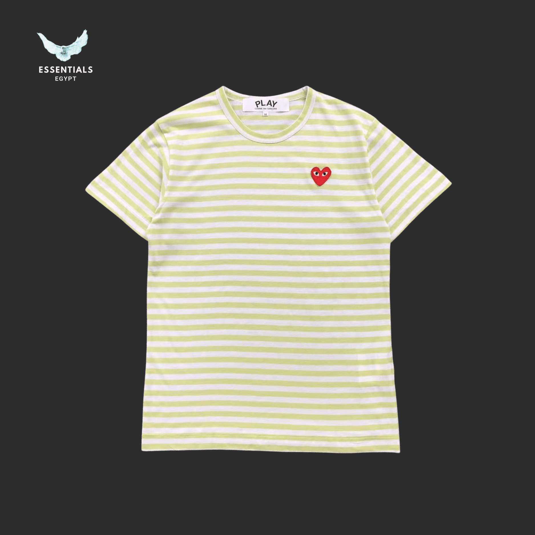 CDG Play T-Shirt – Rainbow Stripe Heart - ESSENTIALS EGYPT
