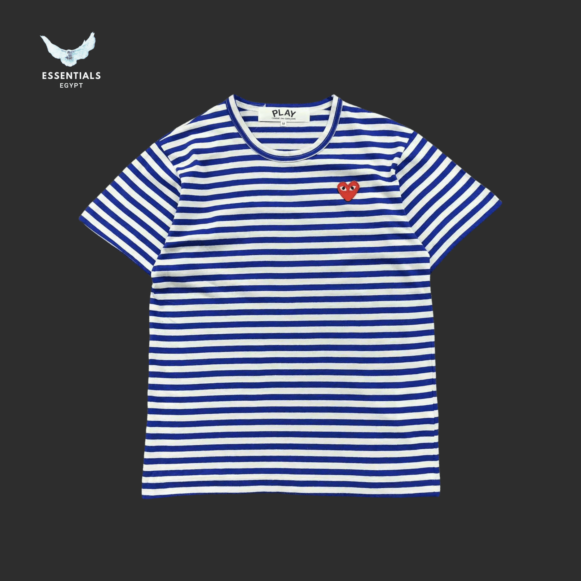 CDG Play T-Shirt – Rainbow Stripe Heart - ESSENTIALS EGYPT