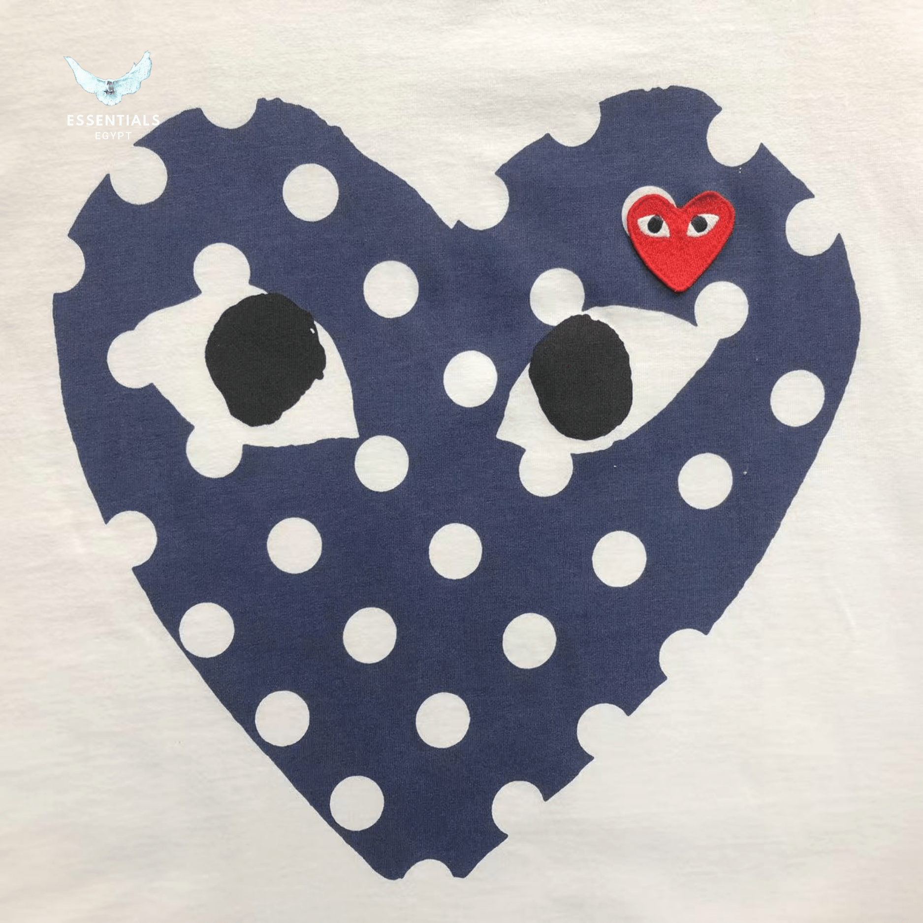 CDG T-Shirt – Polka Dot Heart Logo - ESSENTIALS EGYPT