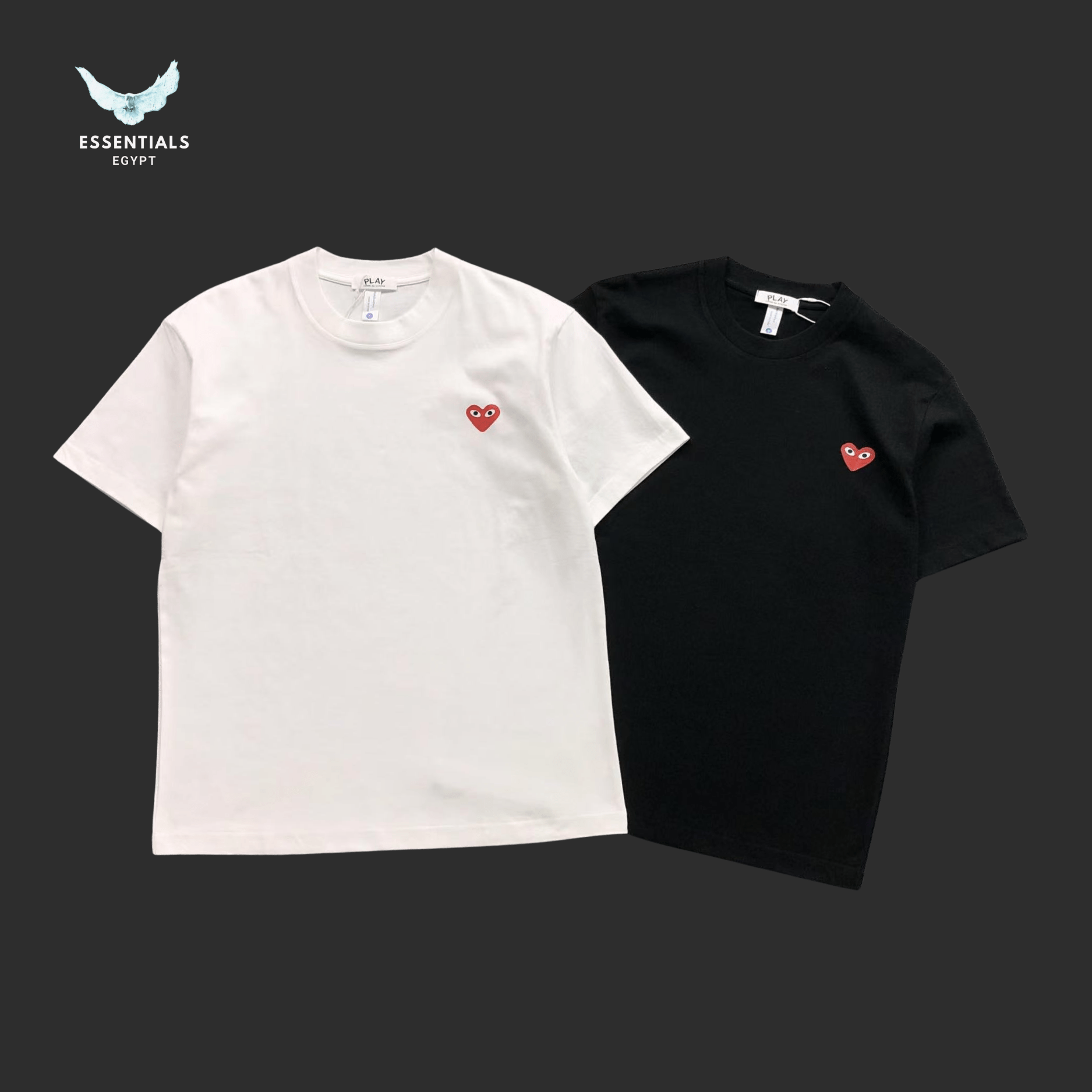 CDG Play T-Shirt – Red Heart Logo - ESSENTIALS EGYPT