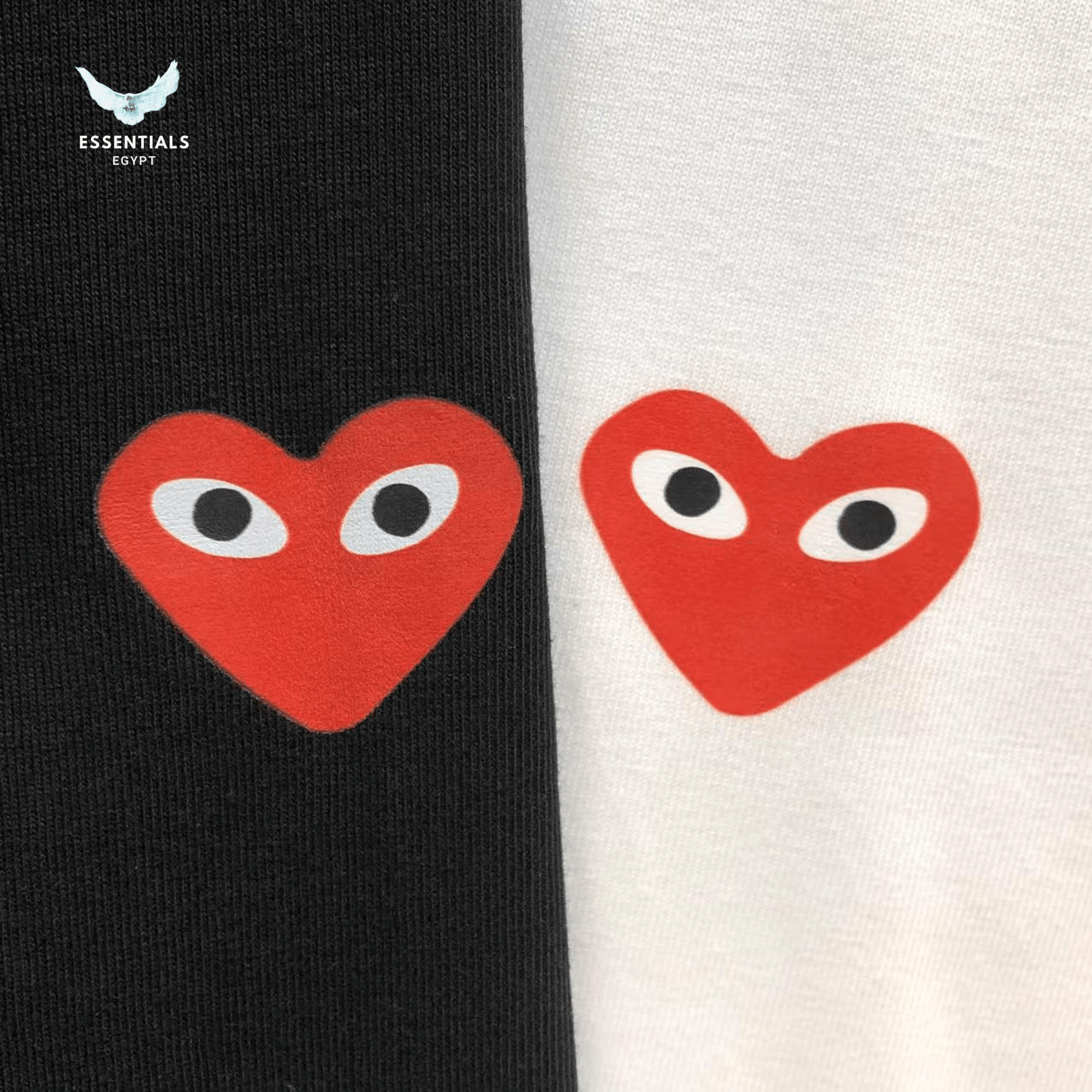 CDG Play T-Shirt – Red Heart Logo - ESSENTIALS EGYPT