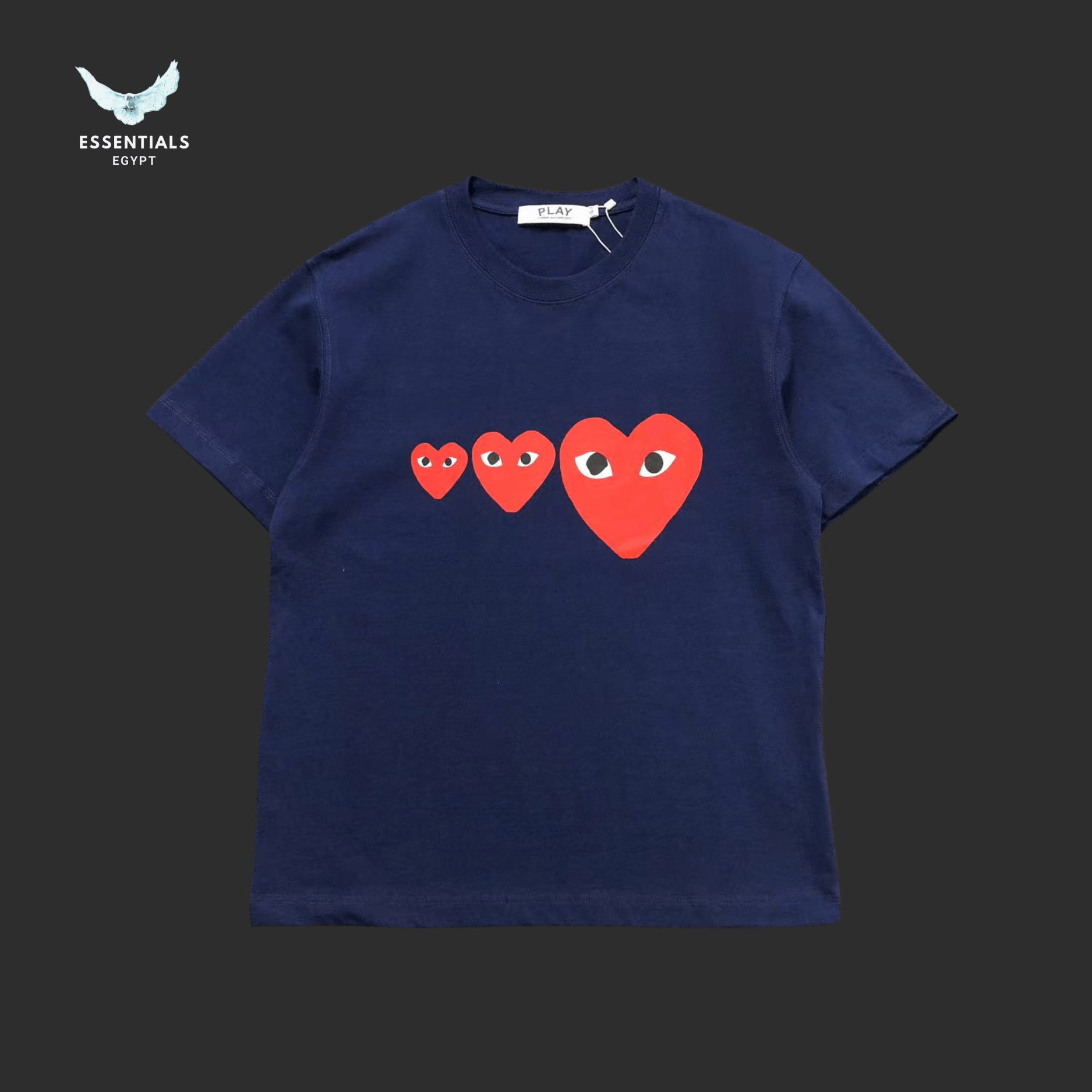 CDG T-Shirt – Triple Heart Logo - ESSENTIALS EGYPT