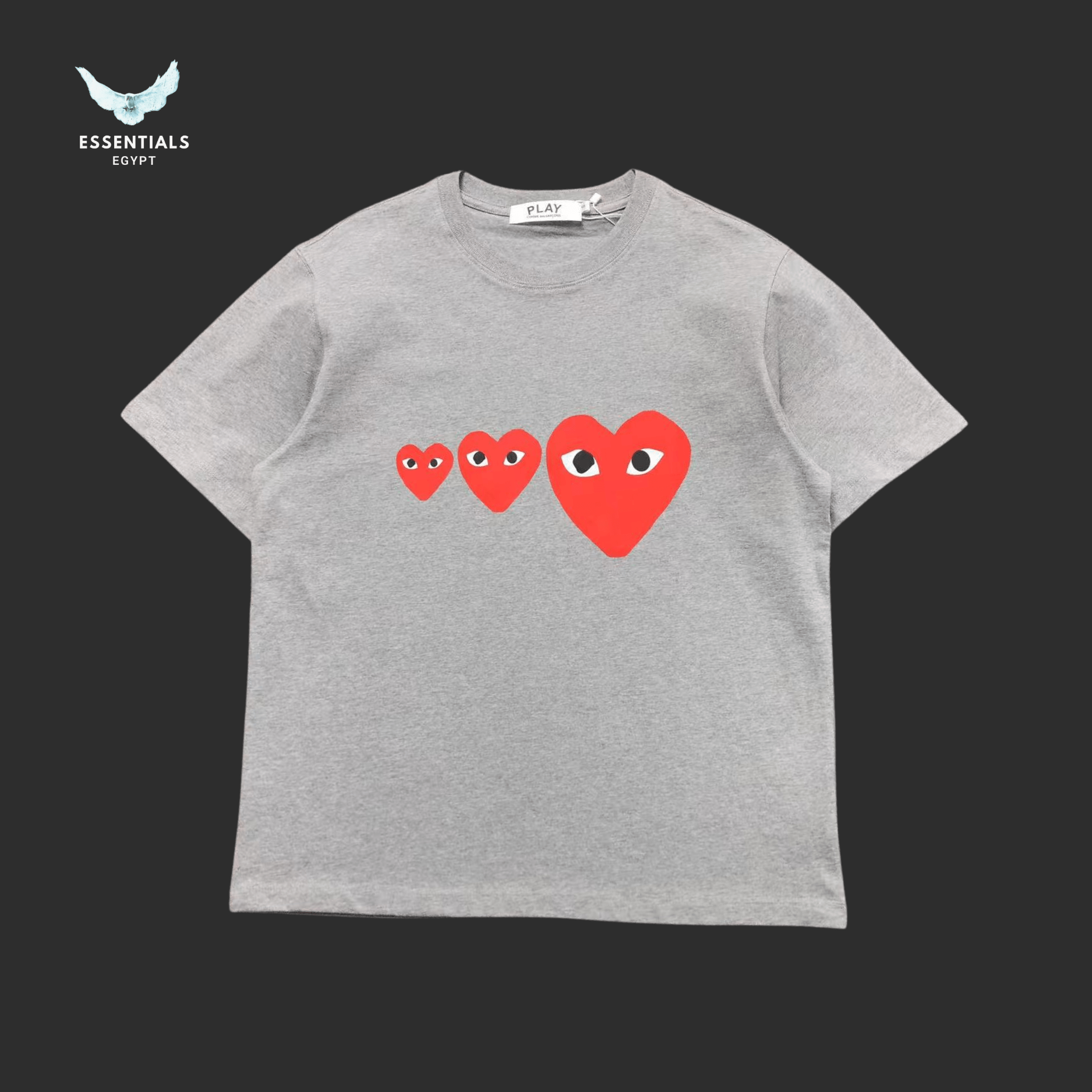 CDG T-Shirt – Triple Heart Logo - ESSENTIALS EGYPT