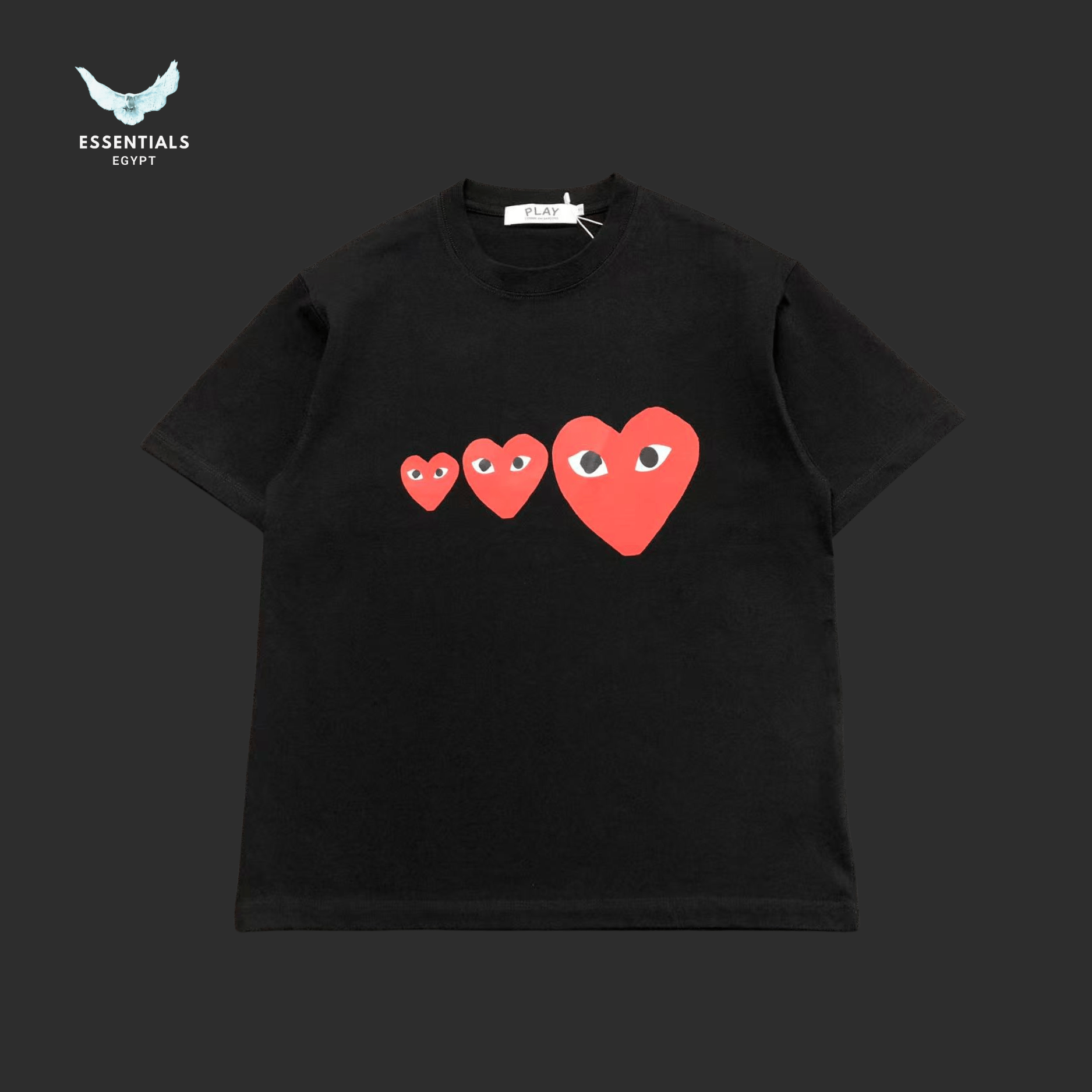 CDG T-Shirt – Triple Heart Logo - ESSENTIALS EGYPT