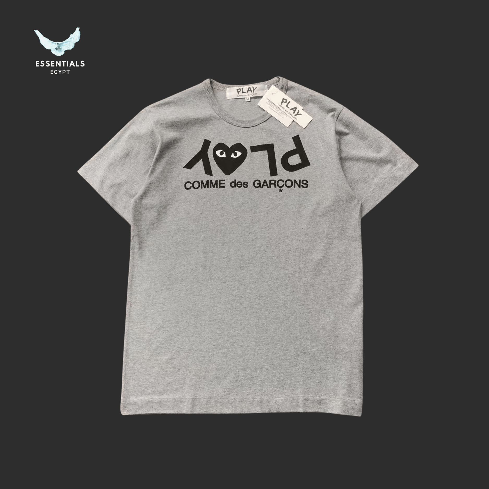 CDG T-Shirt – Upside Logo Heart Print - ESSENTIALS EGYPT