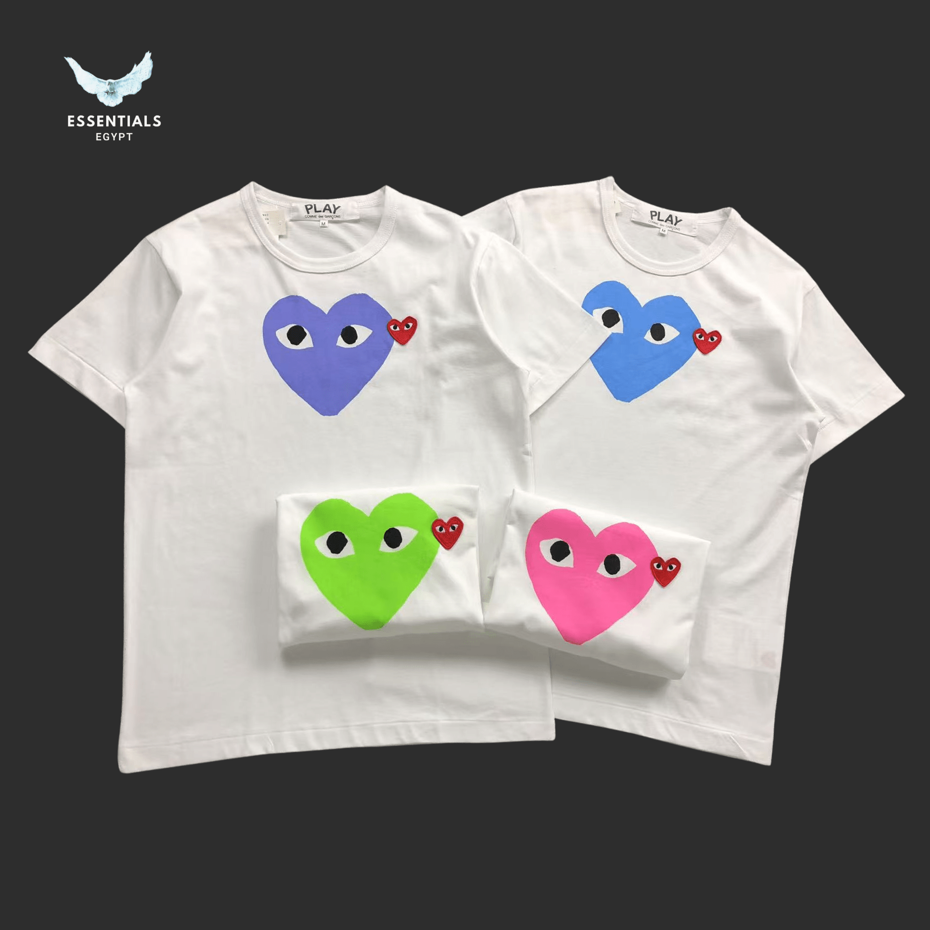 Comme des Garçons PLAY Color Heart T-Shirt Egypt | Essentials EG