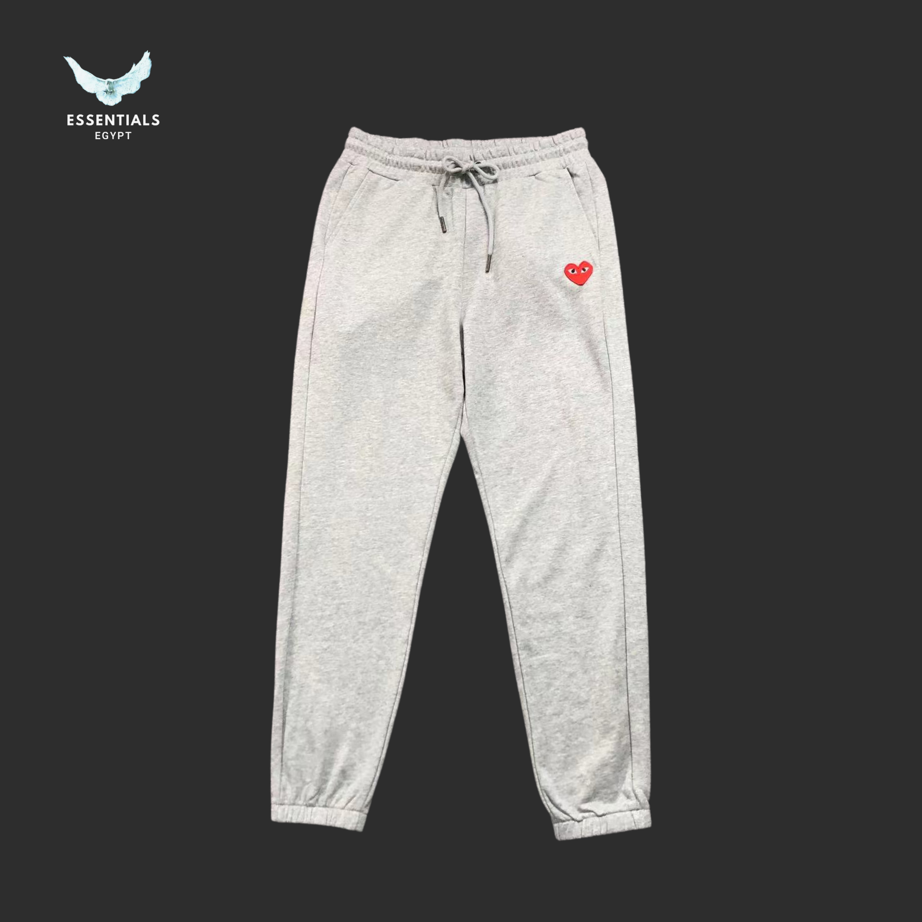 CDG Play Trousers – Triple Color Heart Logo