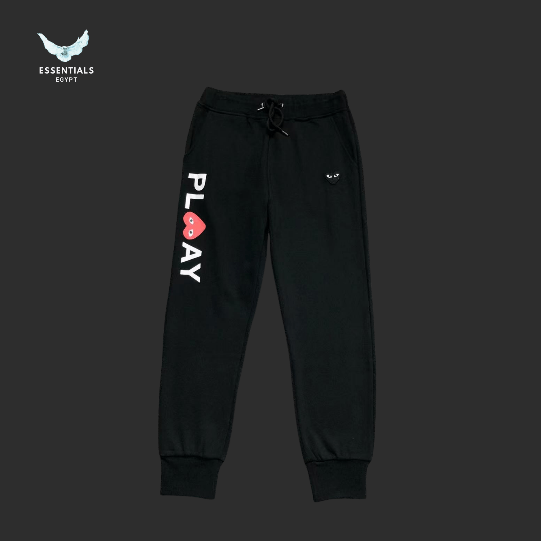 CDG Play Trousers – Vertical Play Logo - ESSENTIALS EGYPT