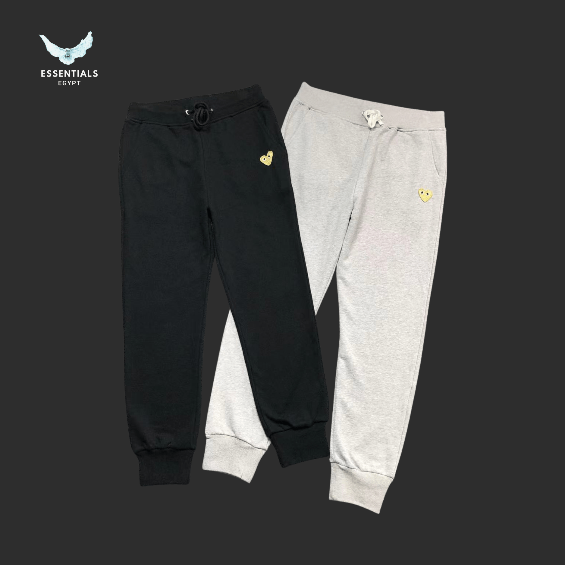 CDG Play Trousers – Gold Heart - ESSENTIALS EGYPT