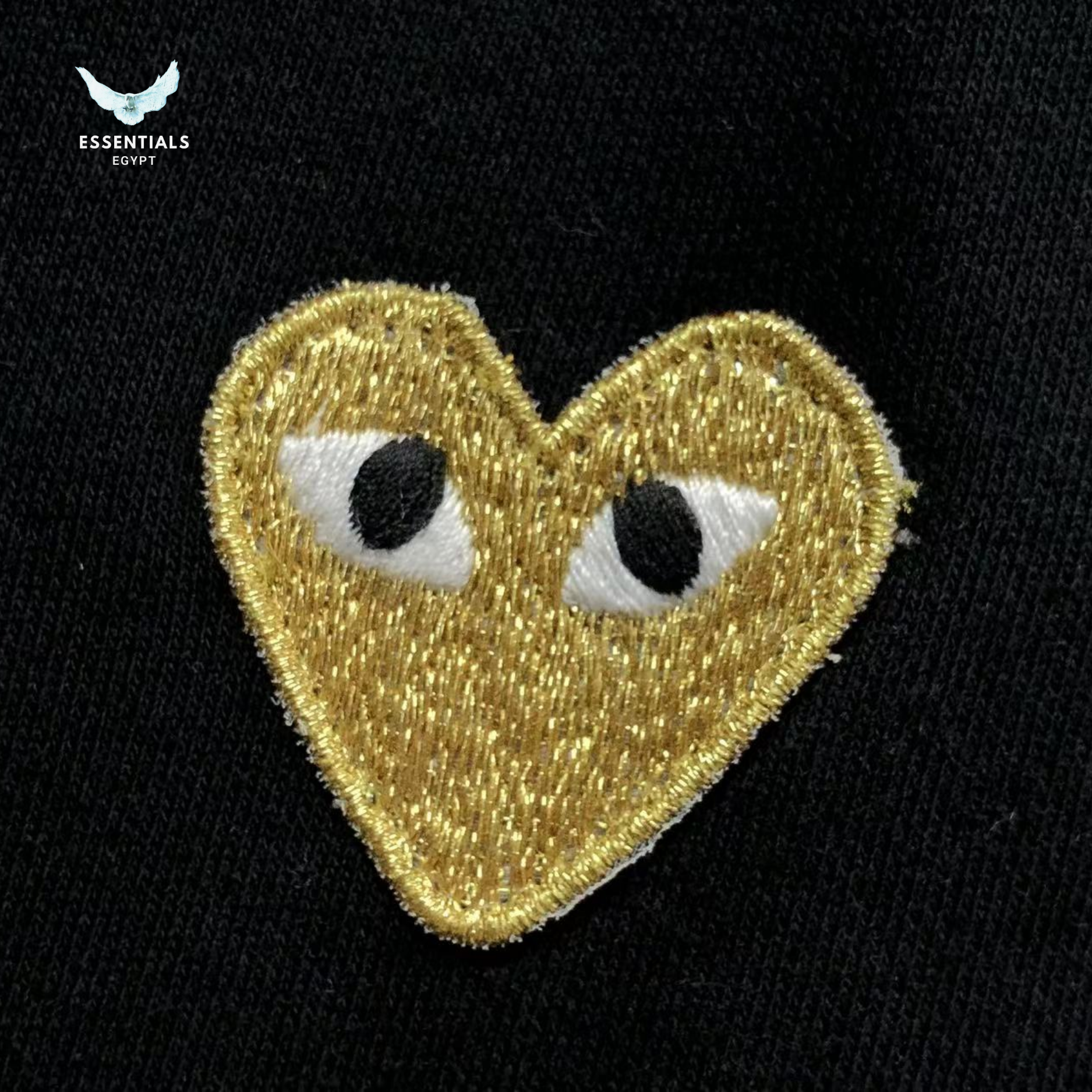 CDG Play Trousers – Gold Heart