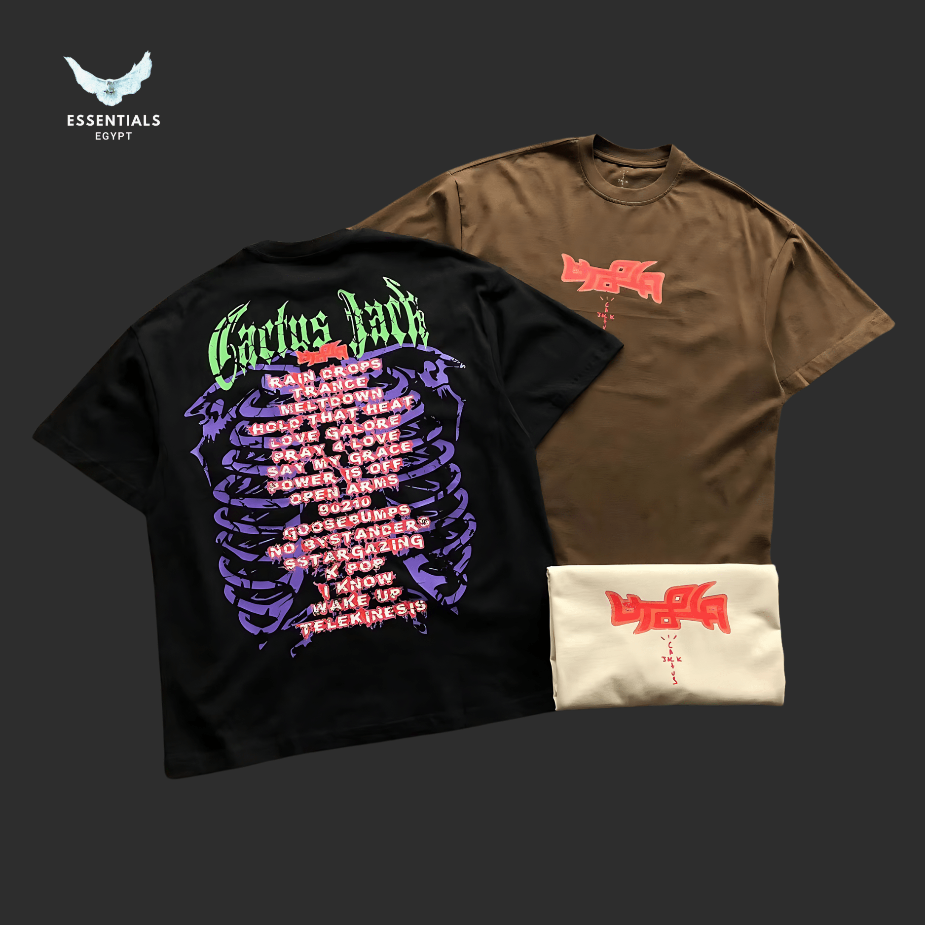 Cactus Jack T-Shirt – Signature Logo - ESSENTIALS EGYPT