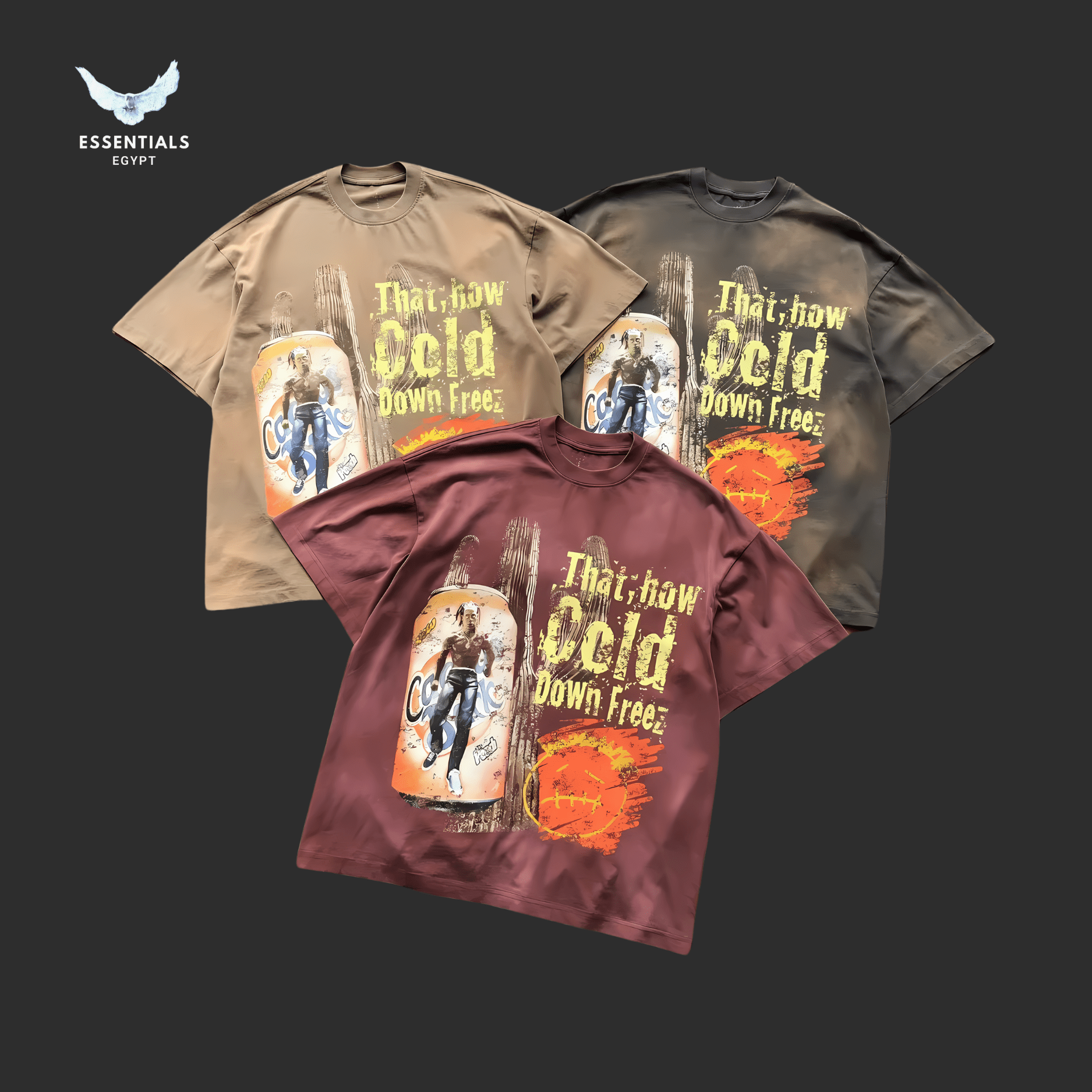 Cactus Jack T-Shirt – How Cold Down Freez - ESSENTIALS EGYPT