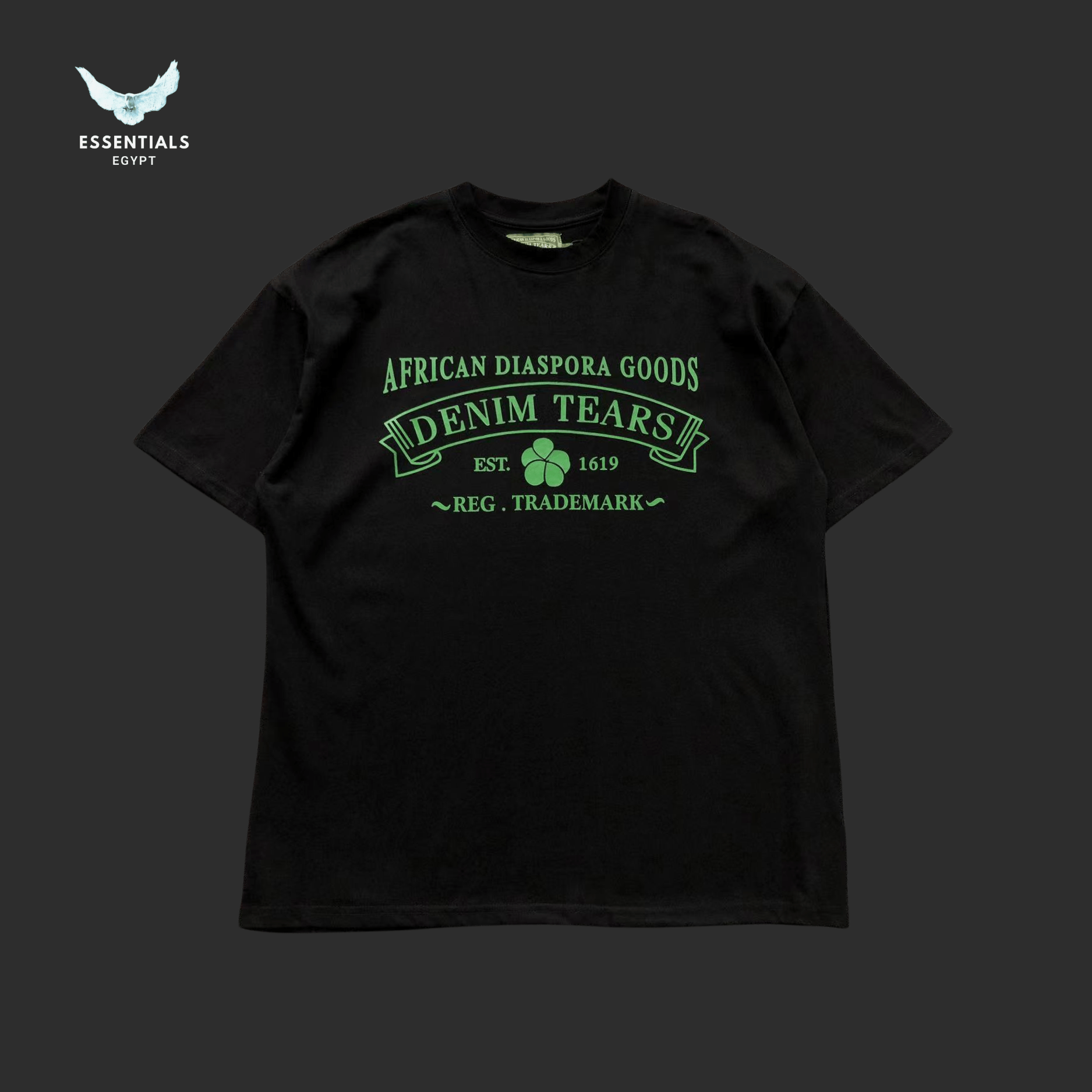Denim Tears T-Shirt – Green African Logo - ESSENTIALS EGYPT