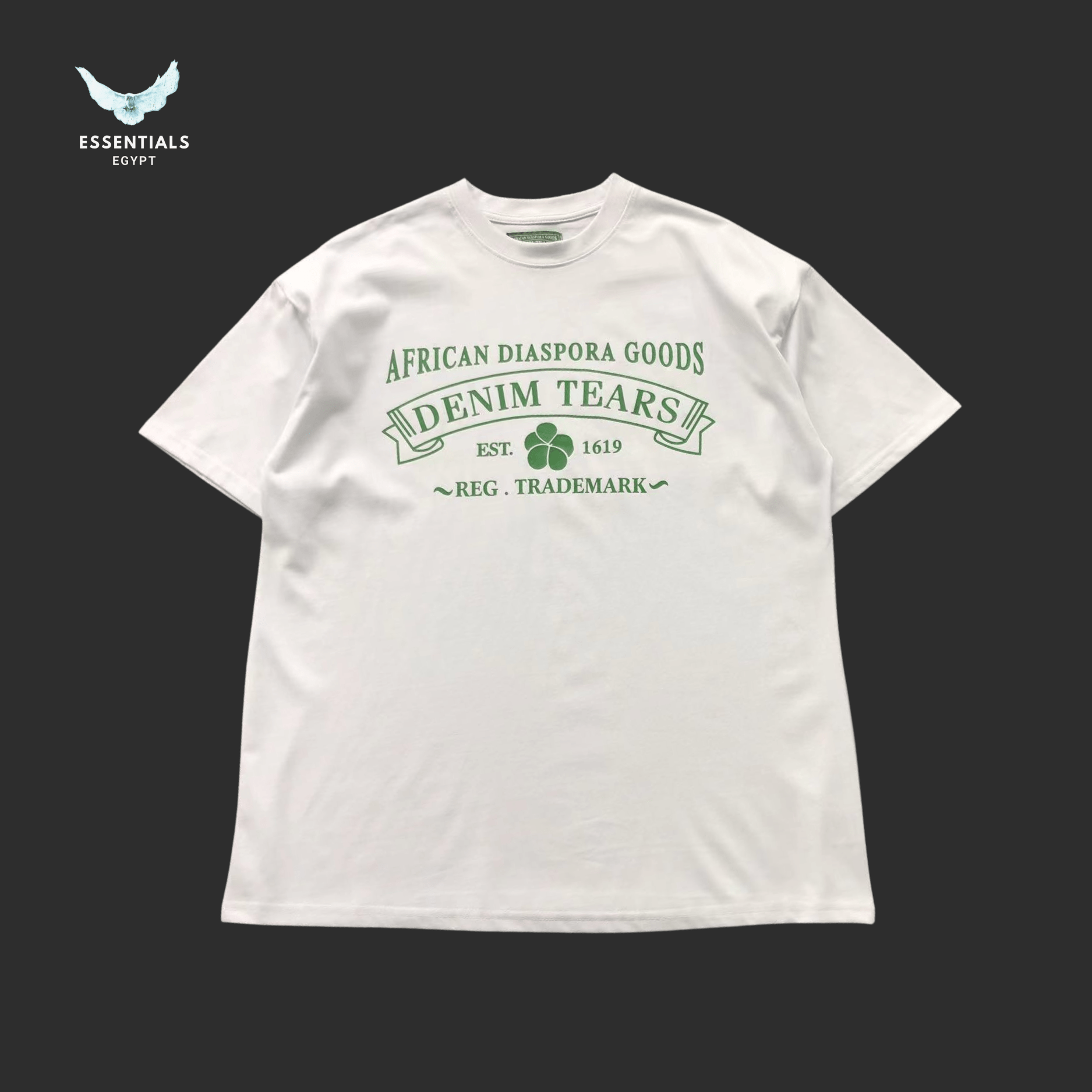 Denim Tears T-Shirt – Green African Logo - ESSENTIALS EGYPT
