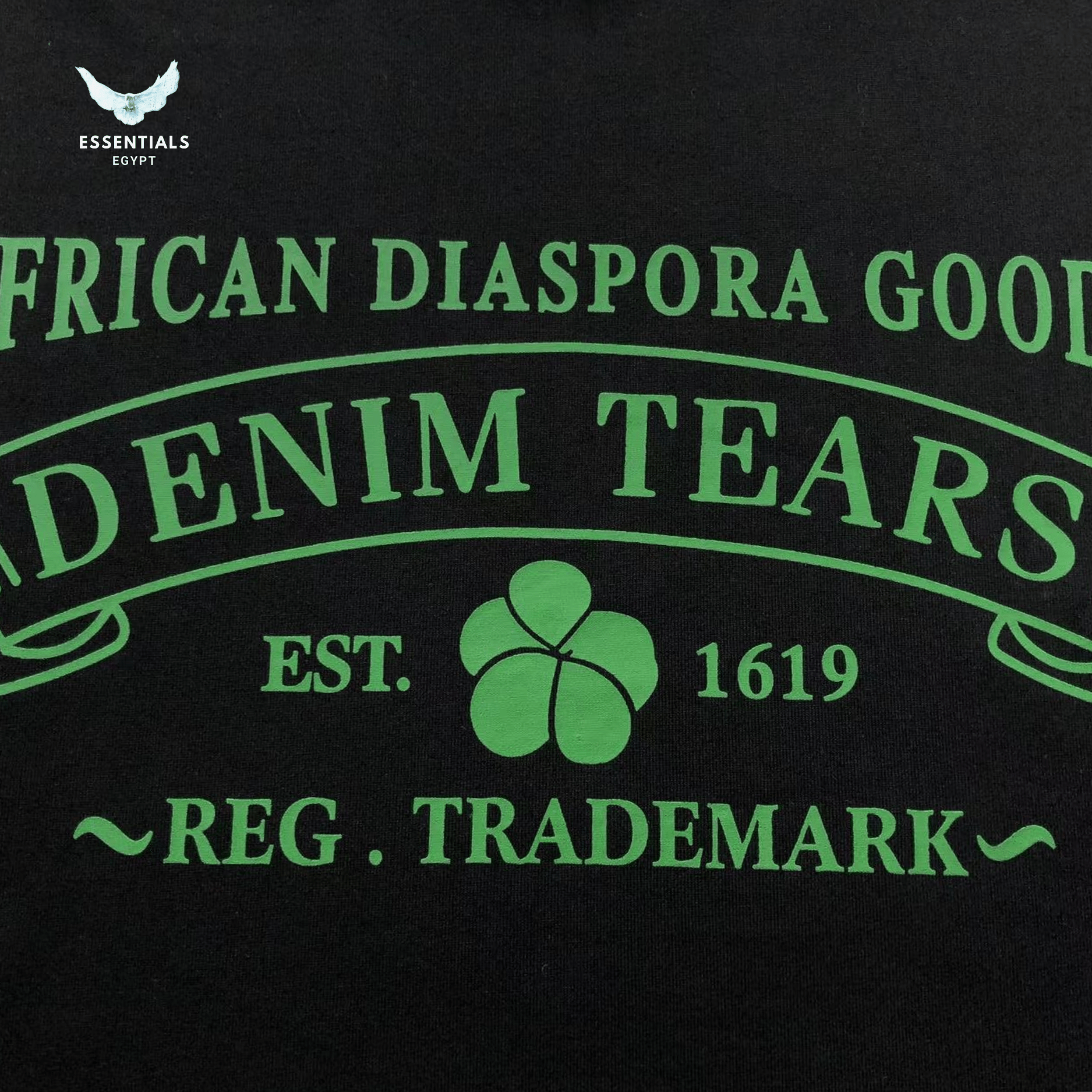 Denim Tears T-Shirt – Green African Logo - ESSENTIALS EGYPT