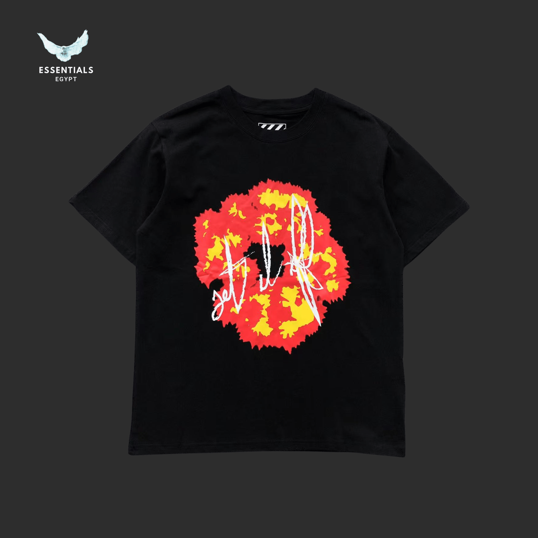 Denim Tears T-Shirt – Red Wreath Print - ESSENTIALS EGYPT