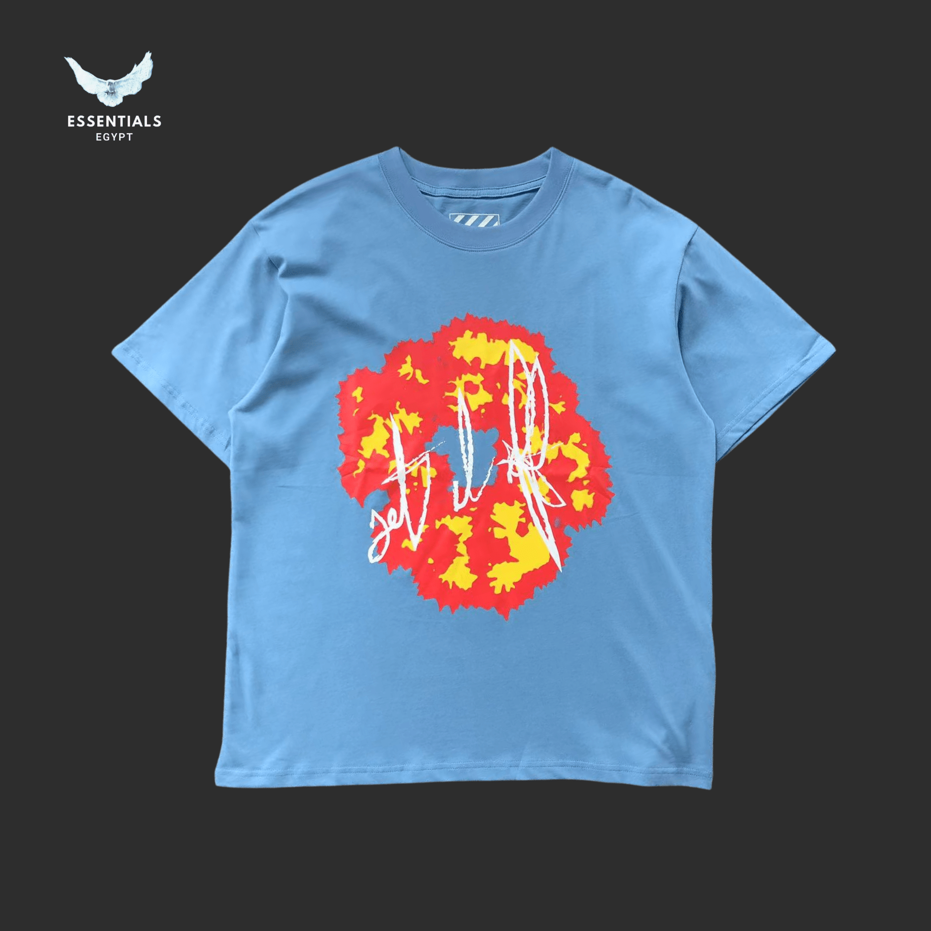 Denim Tears T-Shirt – Red Wreath Print - ESSENTIALS EGYPT